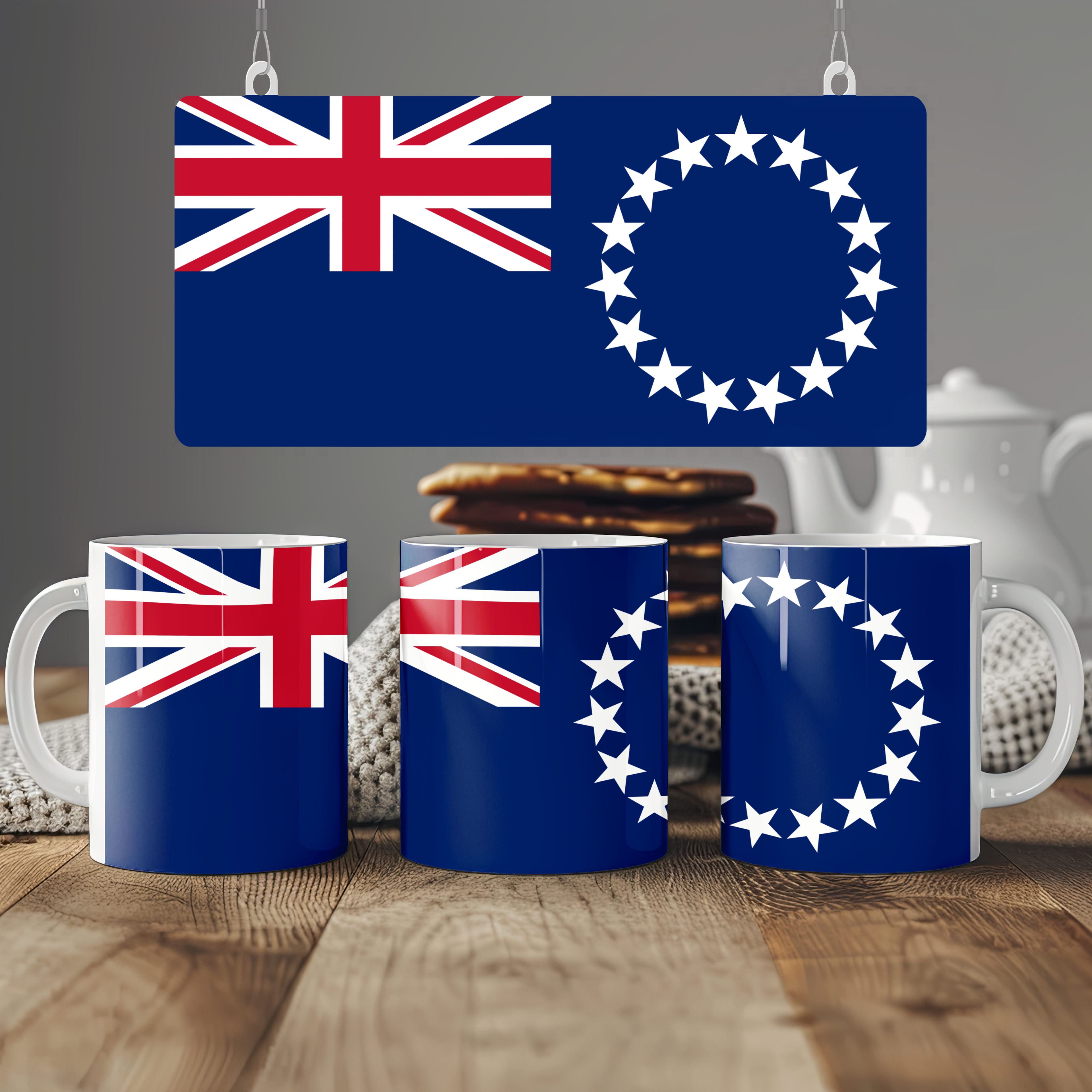 Cook Islands Flag Mug | Patriotic Coffee Cup | Gift for Expats, Cook Islands Heritage & Travelers