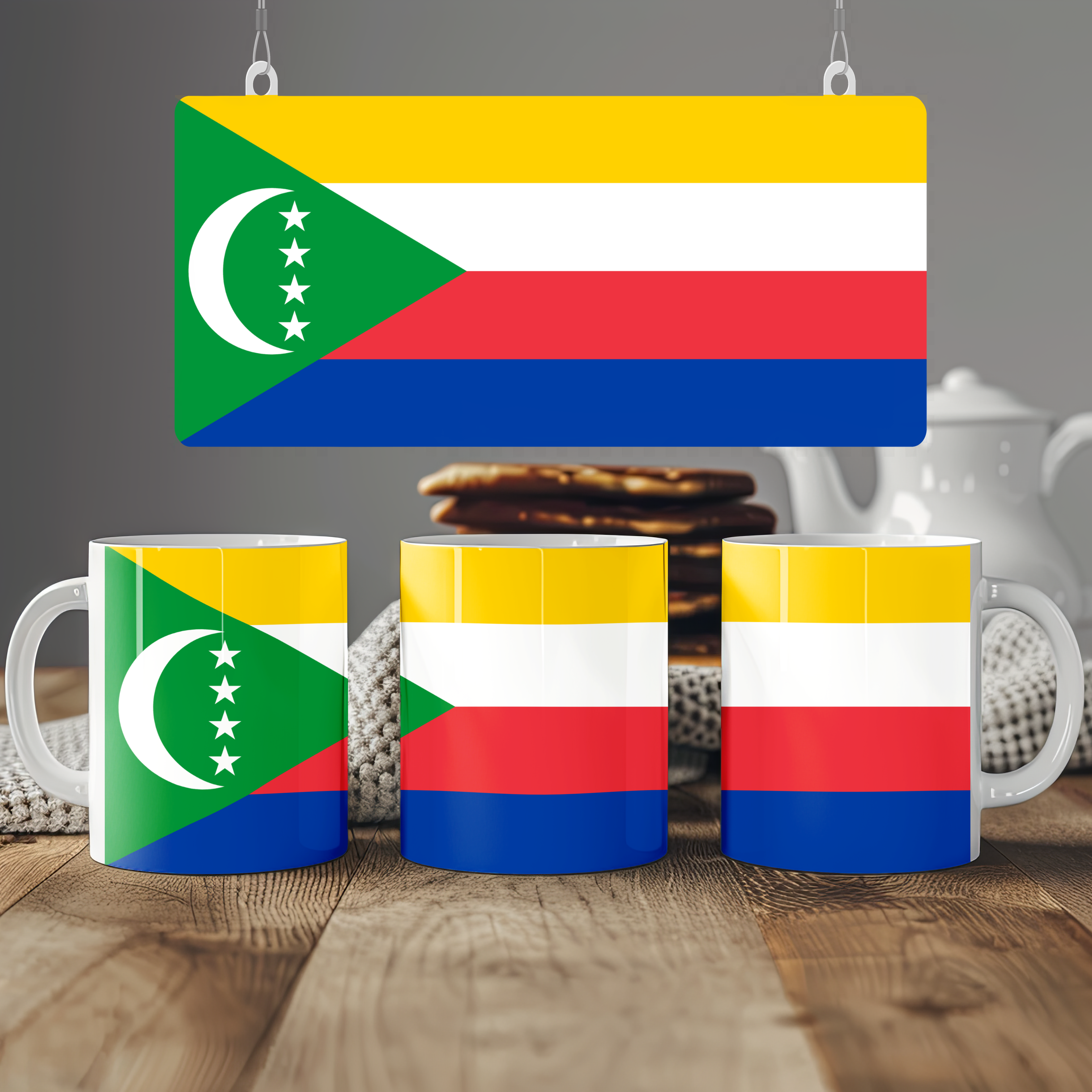 Comoros Flag Mug | Patriotic Coffee Cup | Gift for Expats, Comoros Heritage & Travelers