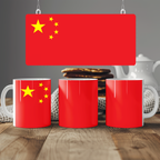 China Flag Mug | Patriotic Coffee Cup | Gift for Expats, China Heritage & Travelers