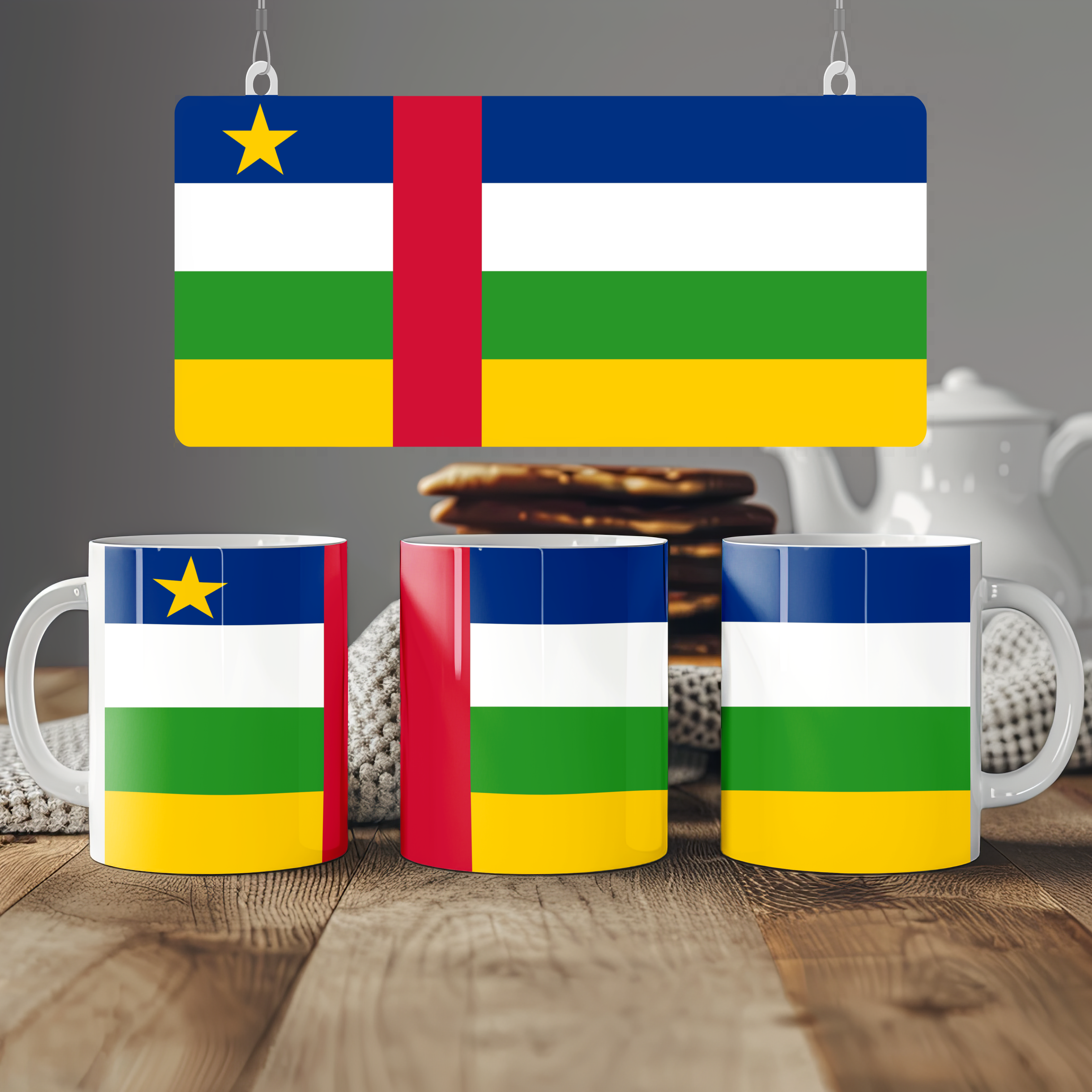 Central African Republic Flag Mug | Patriotic Coffee Cup | Gift for Expats, Central African Republic Heritage & Travelers