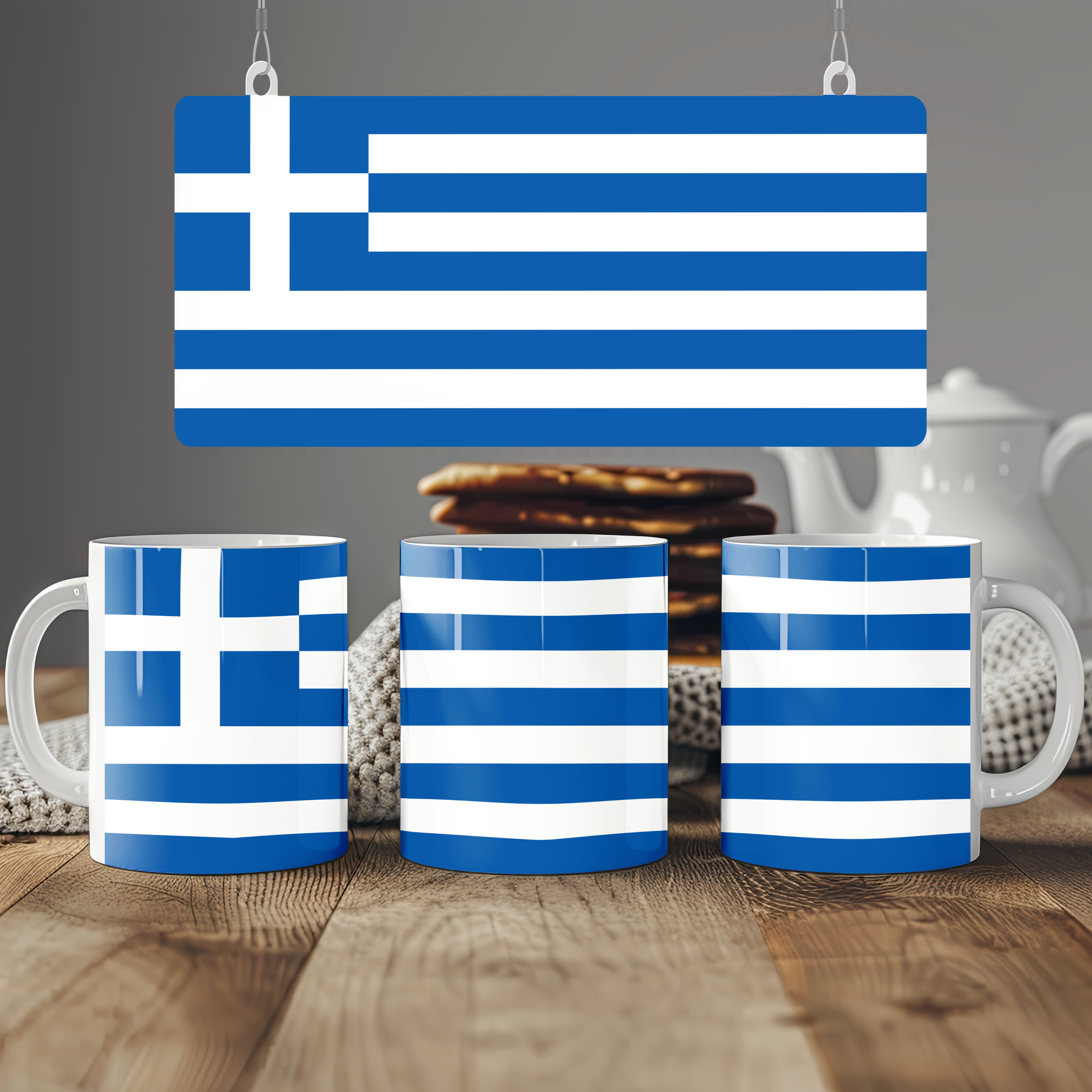 Greece Flag Mug | Patriotic Coffee Cup | Gift for Expats, Greece Heritage & Travelers
