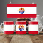 French Polynesia Flag Mug | Patriotic Coffee Cup | Gift for Expats, French Polynesia Heritage & Travelers