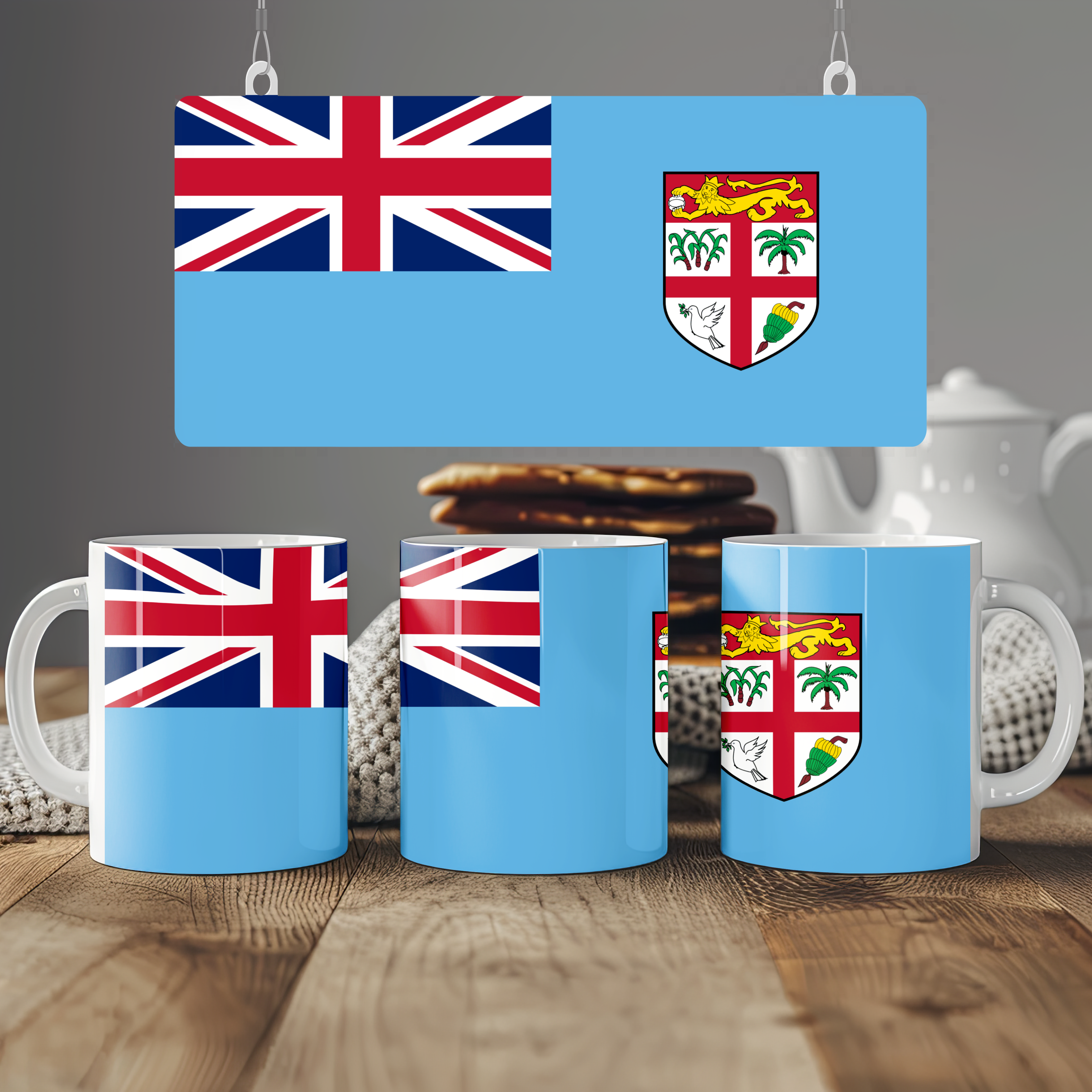 Fiji Flag Mug | Patriotic Coffee Cup | Gift for Expats, Fiji Heritage & Travelers