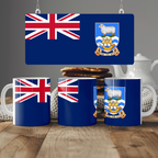 Falkland Islands Flag Mug | Patriotic Coffee Cup | Gift for Expats, Falkland Islands Heritage & Travelers