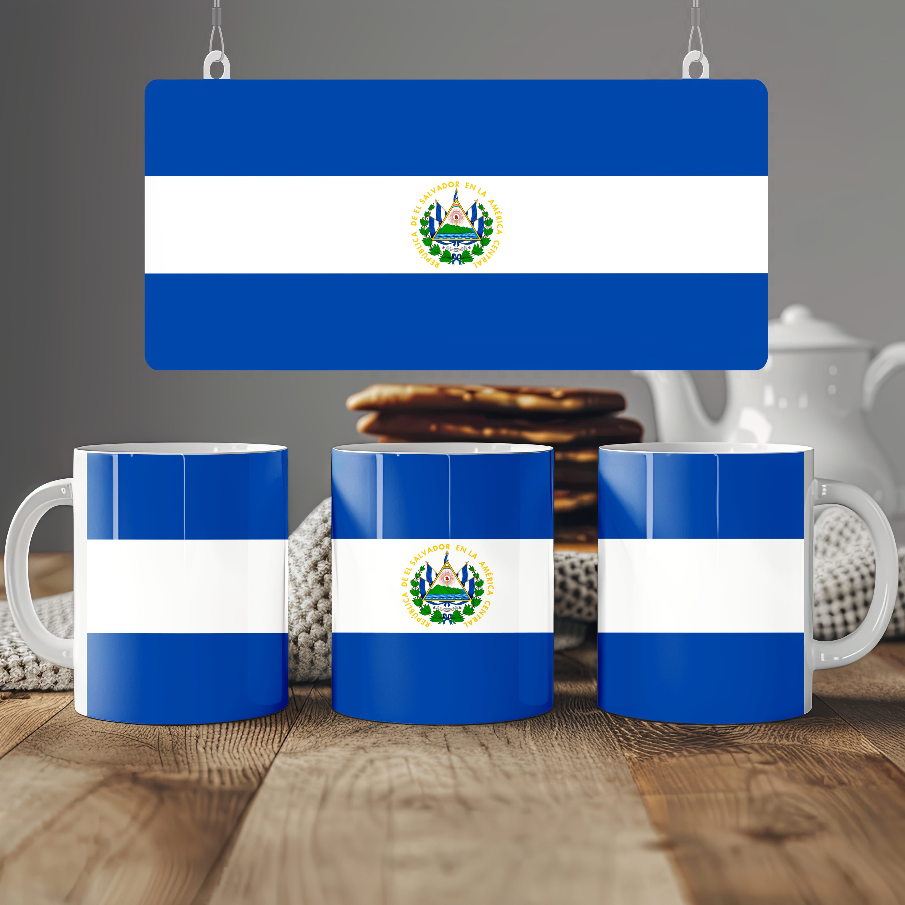 El Salvador Flag Mug | Patriotic Coffee Cup | Gift for Expats, El Salvador Heritage & Travelers