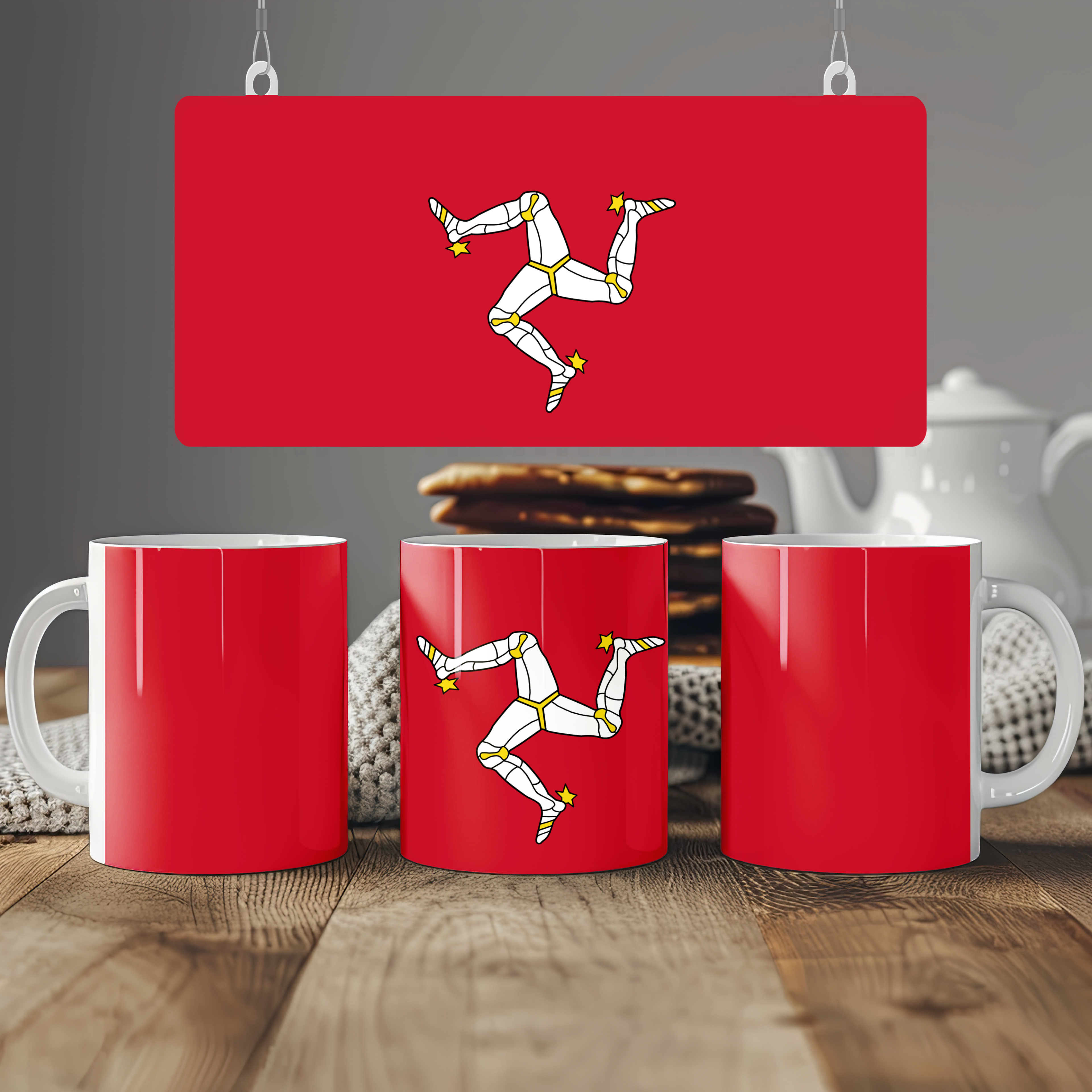 Isle of Man Flag Mug | Patriotic Coffee Cup | Gift for Expats, Isle of Man Heritage & Travelers