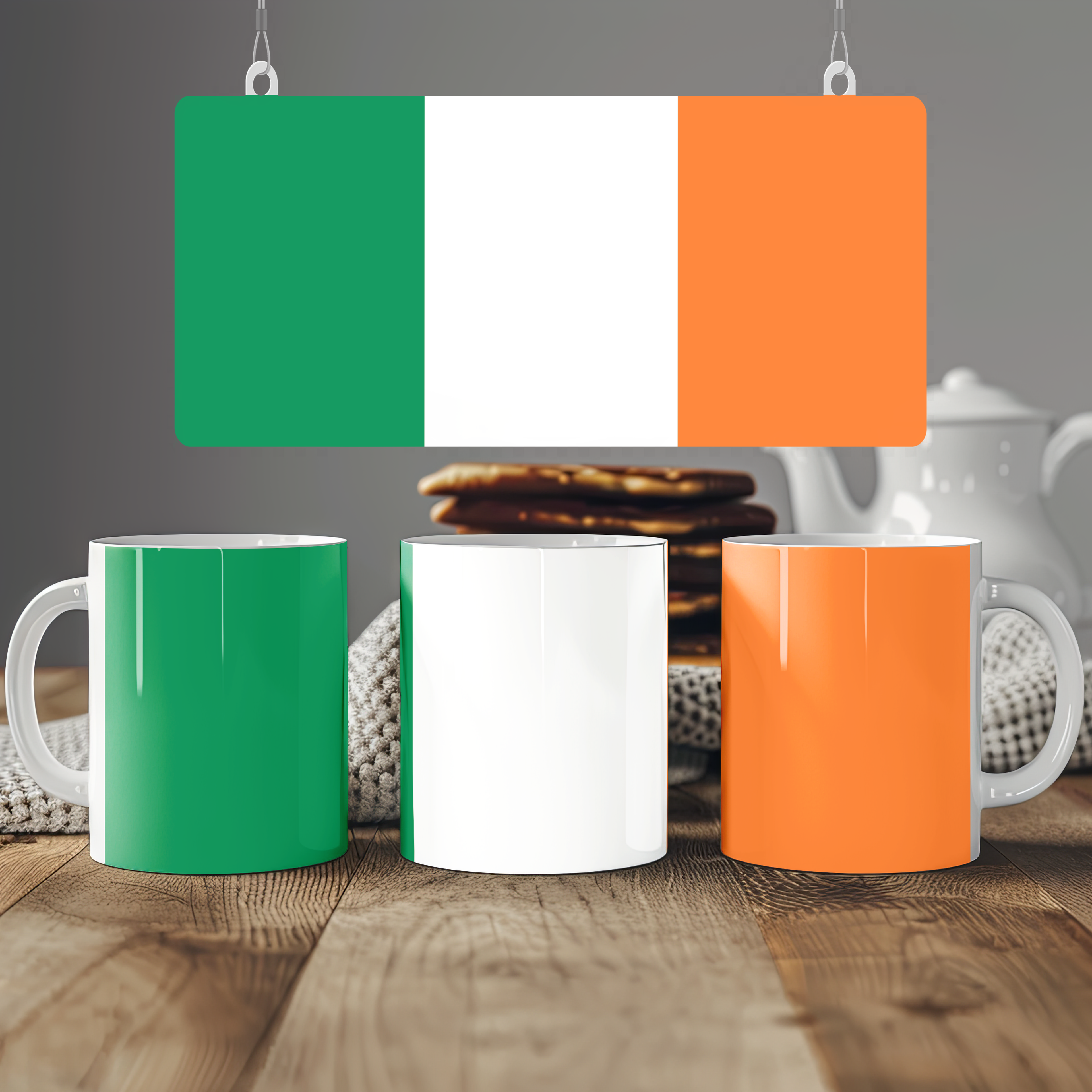Ireland Flag Mug | Patriotic Coffee Cup | Gift for Expats, Ireland Heritage & Travelers