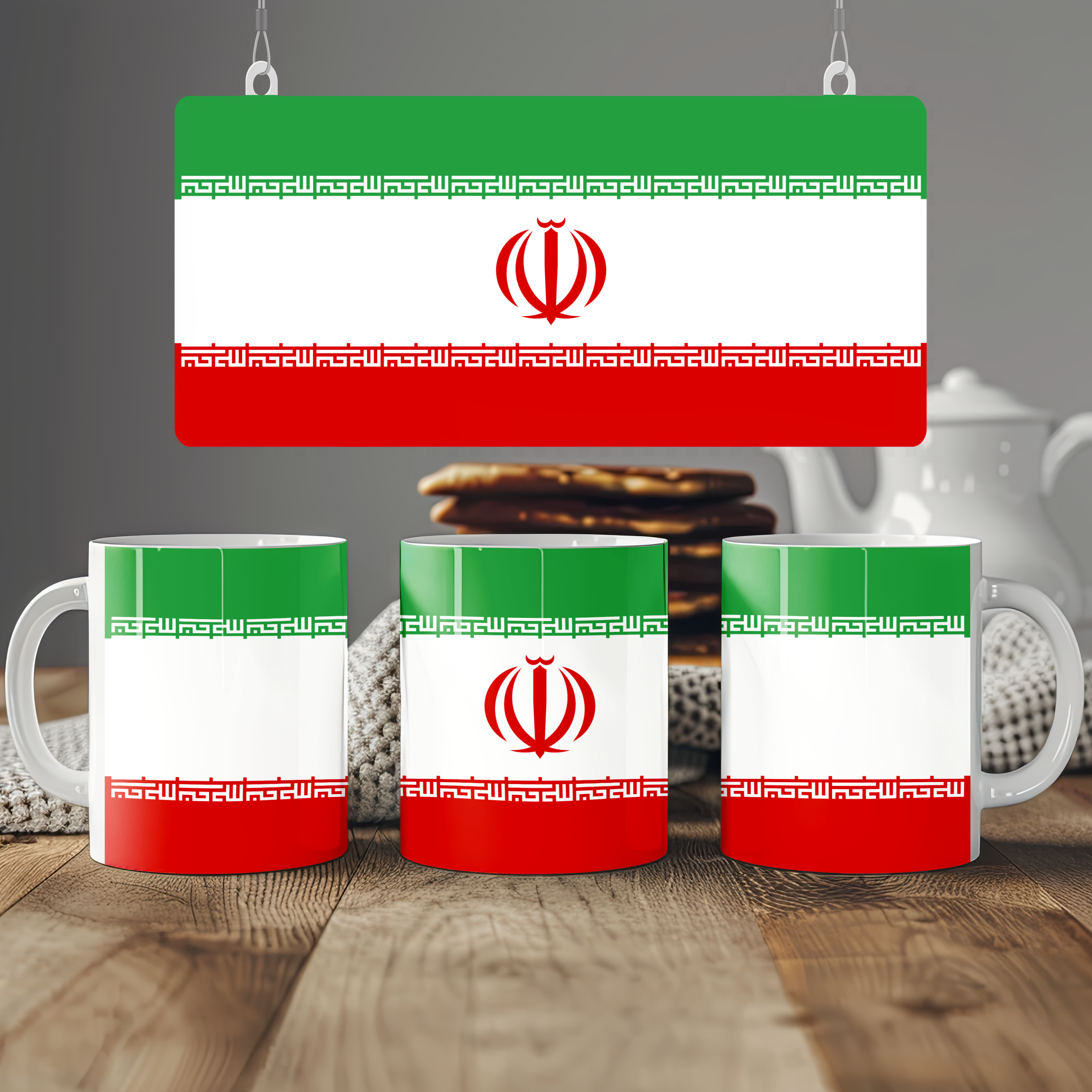 Iran Flag Mug | Patriotic Coffee Cup | Gift for Expats, Iran Heritage & Travelers