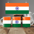 India Flag Mug | Patriotic Coffee Cup | Gift for Expats, India Heritage & Travelers