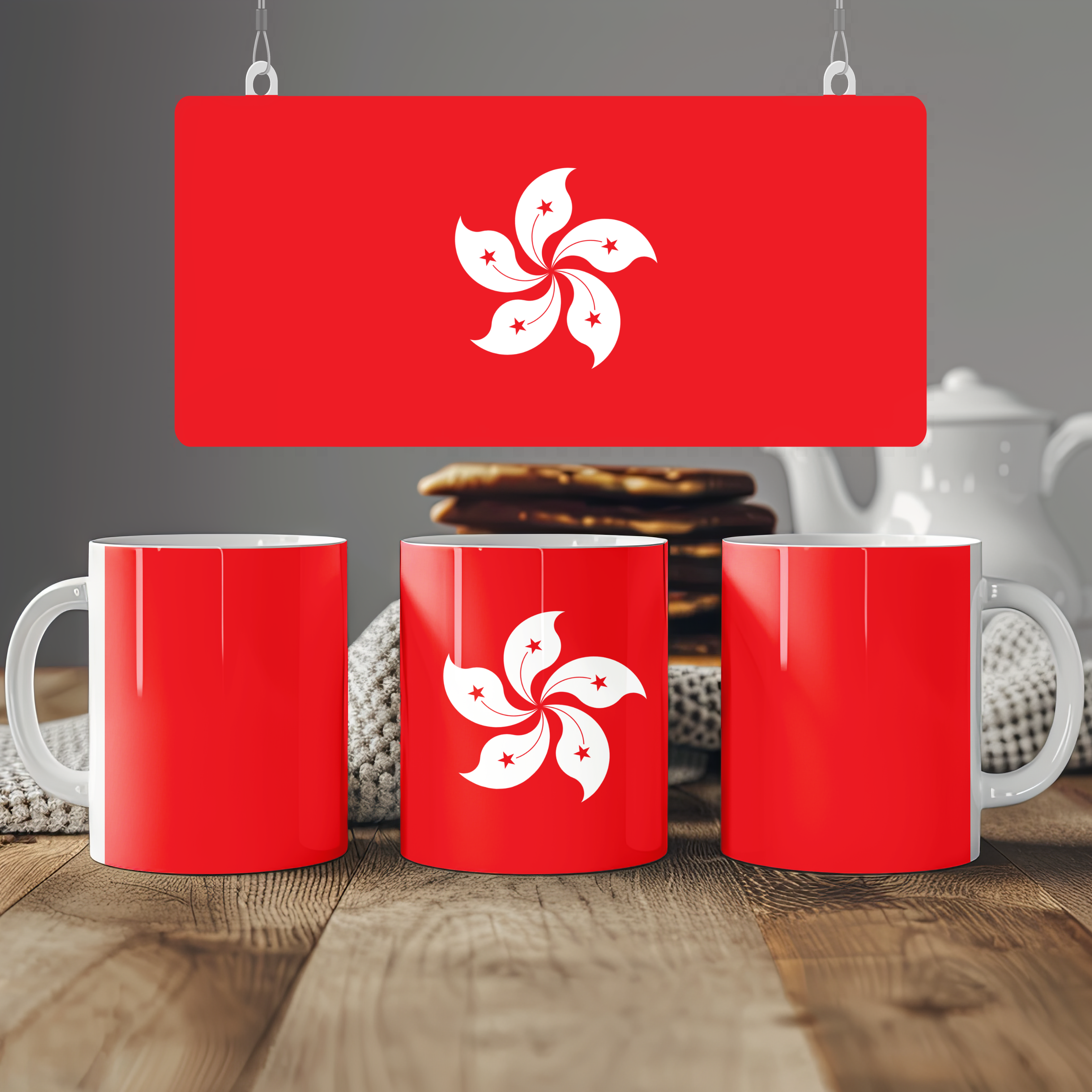 Hong Kong Flag Mug | Patriotic Coffee Cup | Gift for Expats, Hong Kong Heritage & Travelers