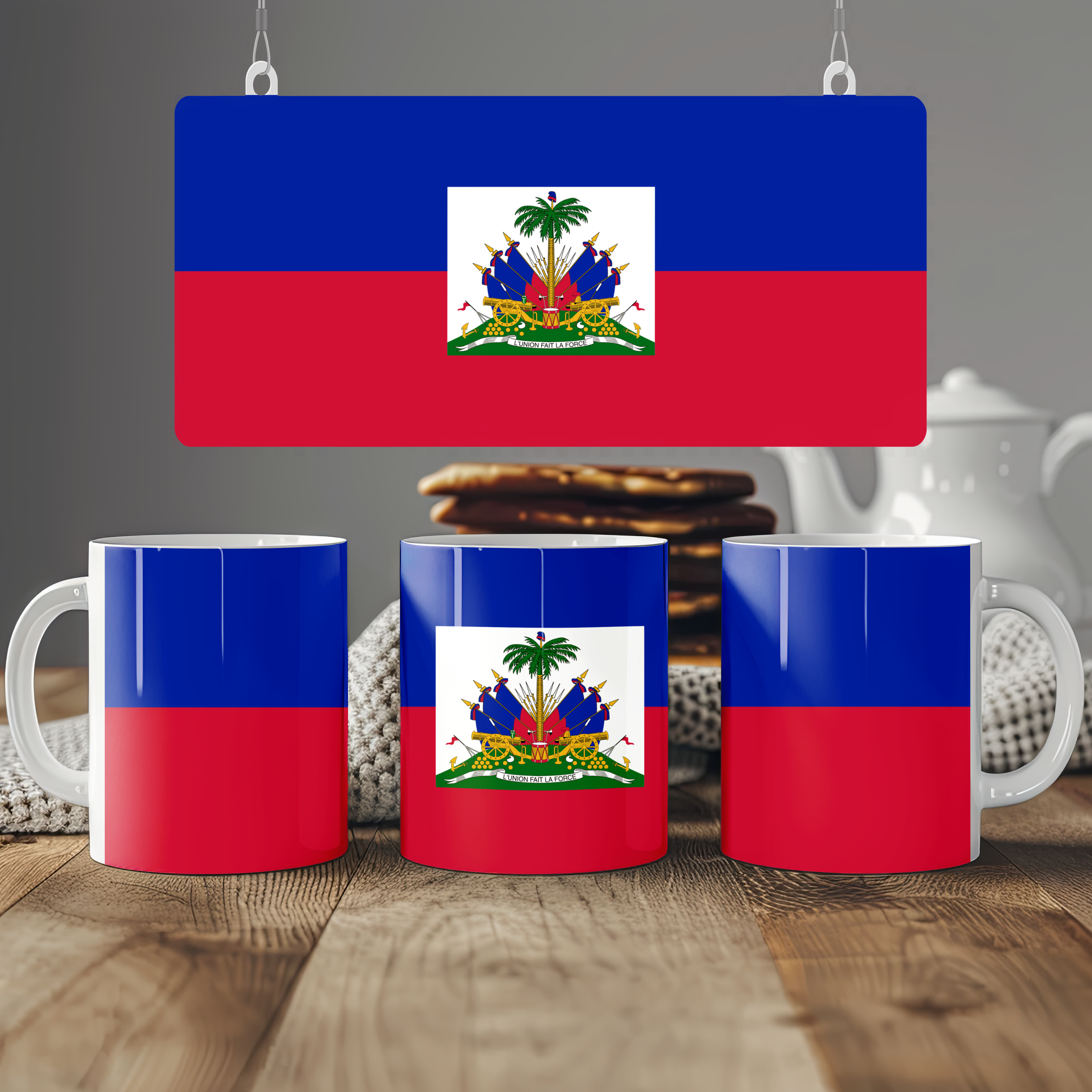 Haiti Flag Mug | Patriotic Coffee Cup | Gift for Expats, Haiti Heritage & Travelers