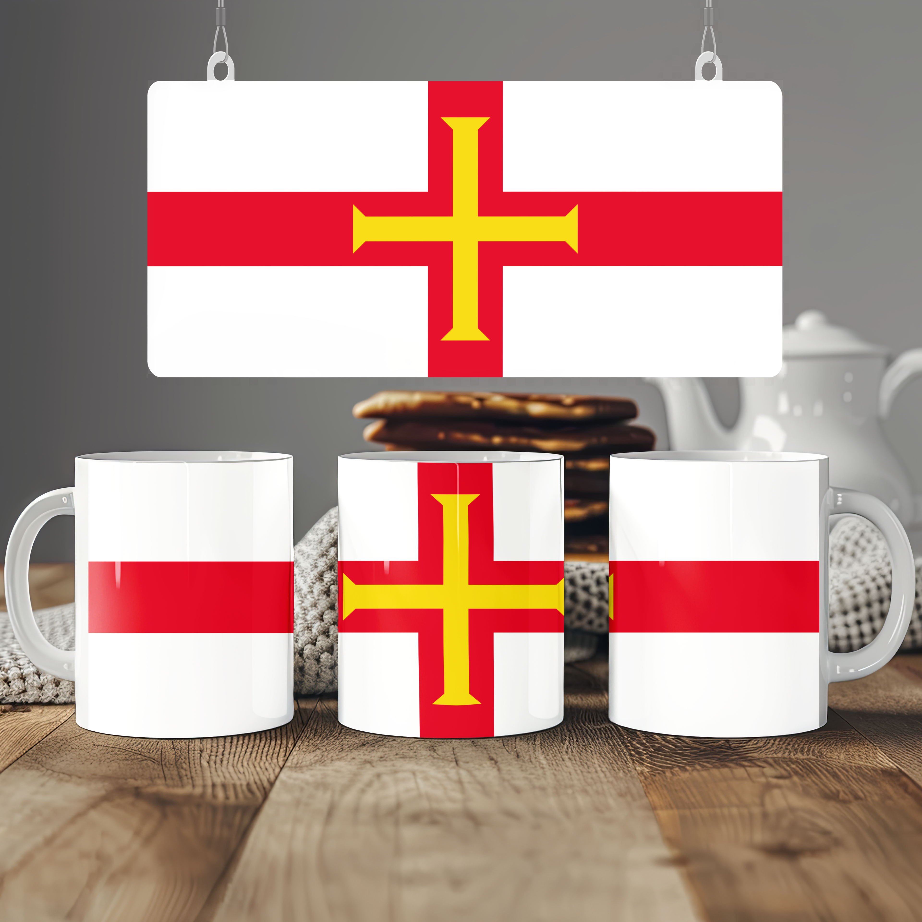 Guernsey Flag Mug | Patriotic Coffee Cup | Gift for Expats, Guernsey Heritage & Travelers