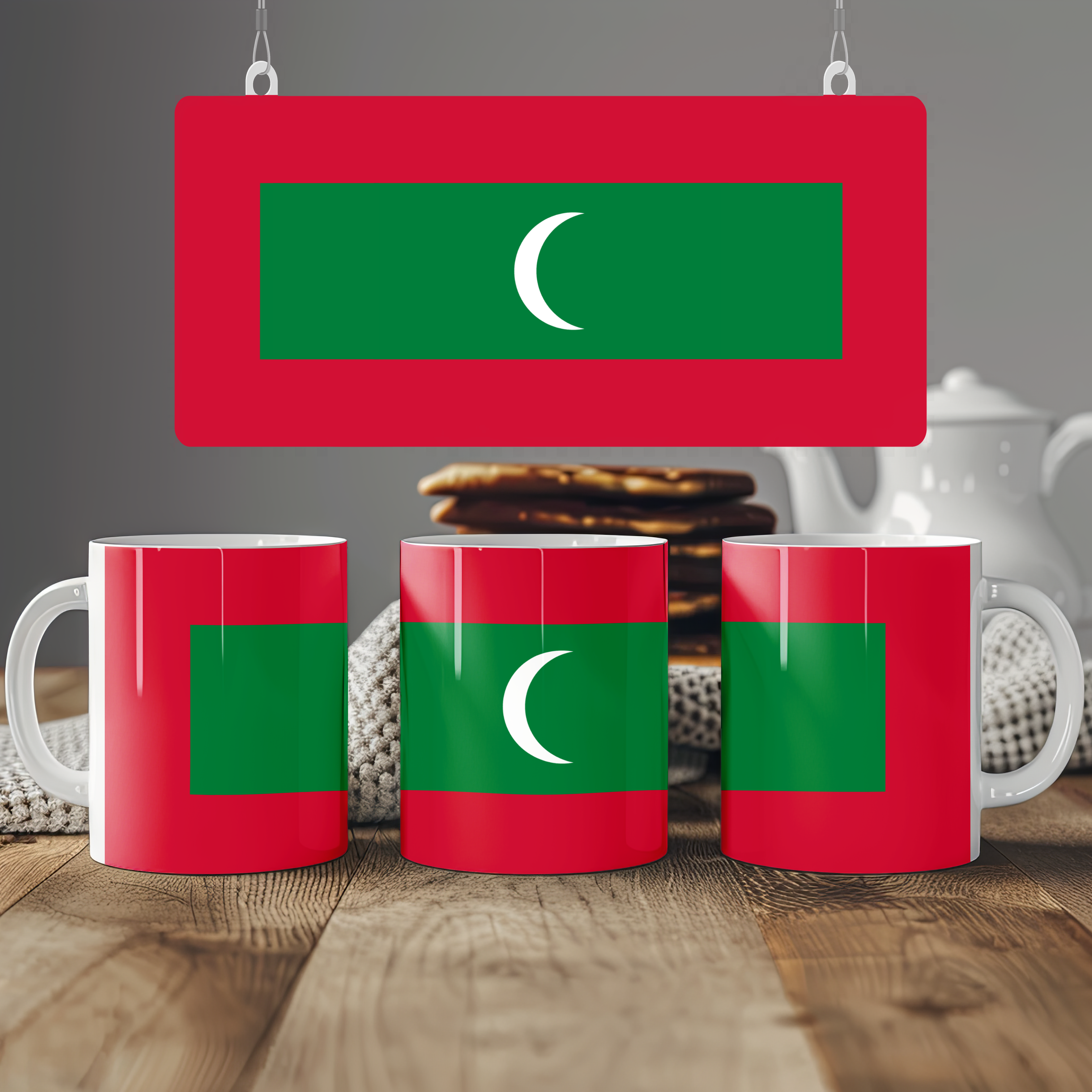 Maldives Flag Mug | Patriotic Coffee Cup | Gift for Expats, Maldives Heritage & Travelers