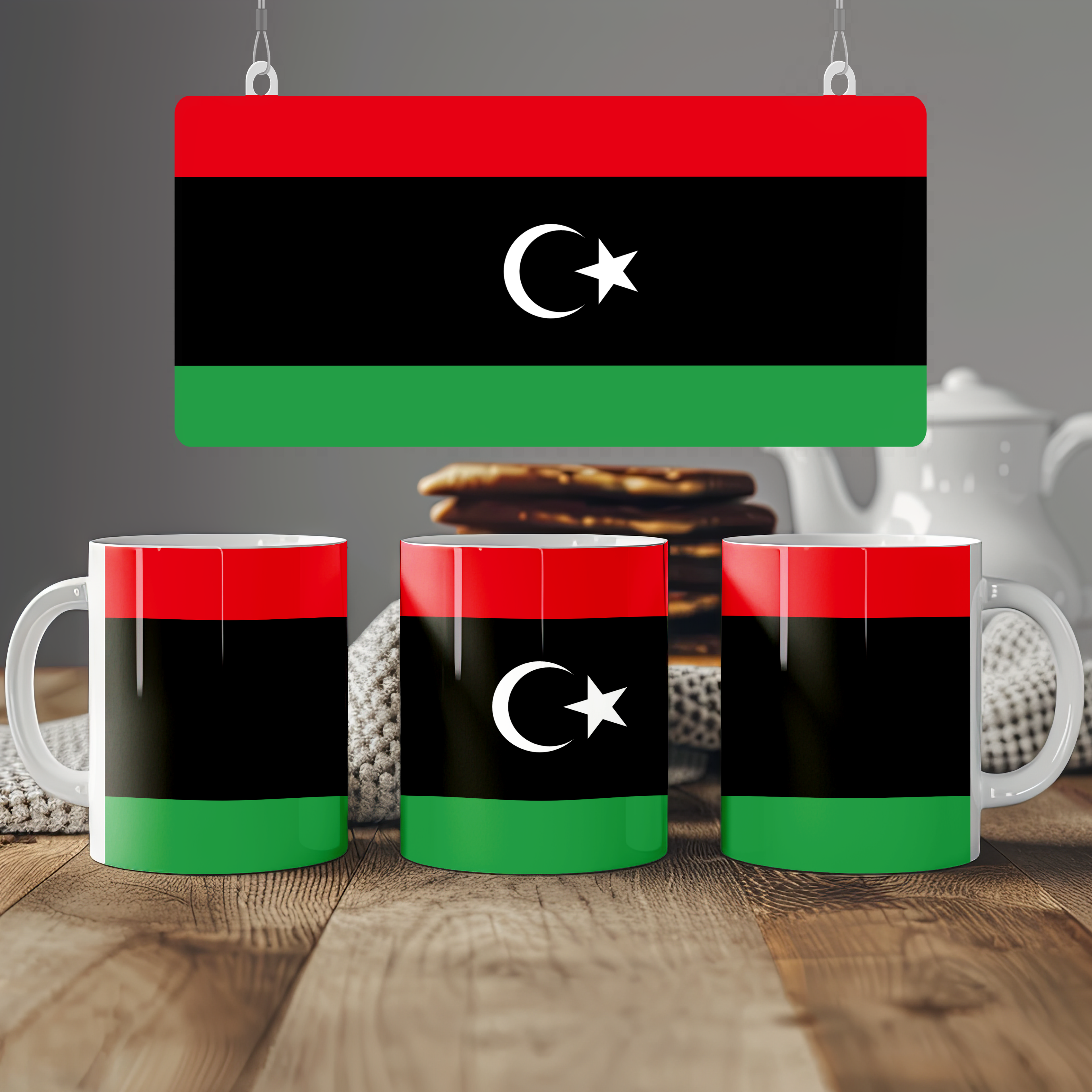 Libya Flag Mug | Patriotic Coffee Cup | Gift for Expats, Libya Heritage & Travelers