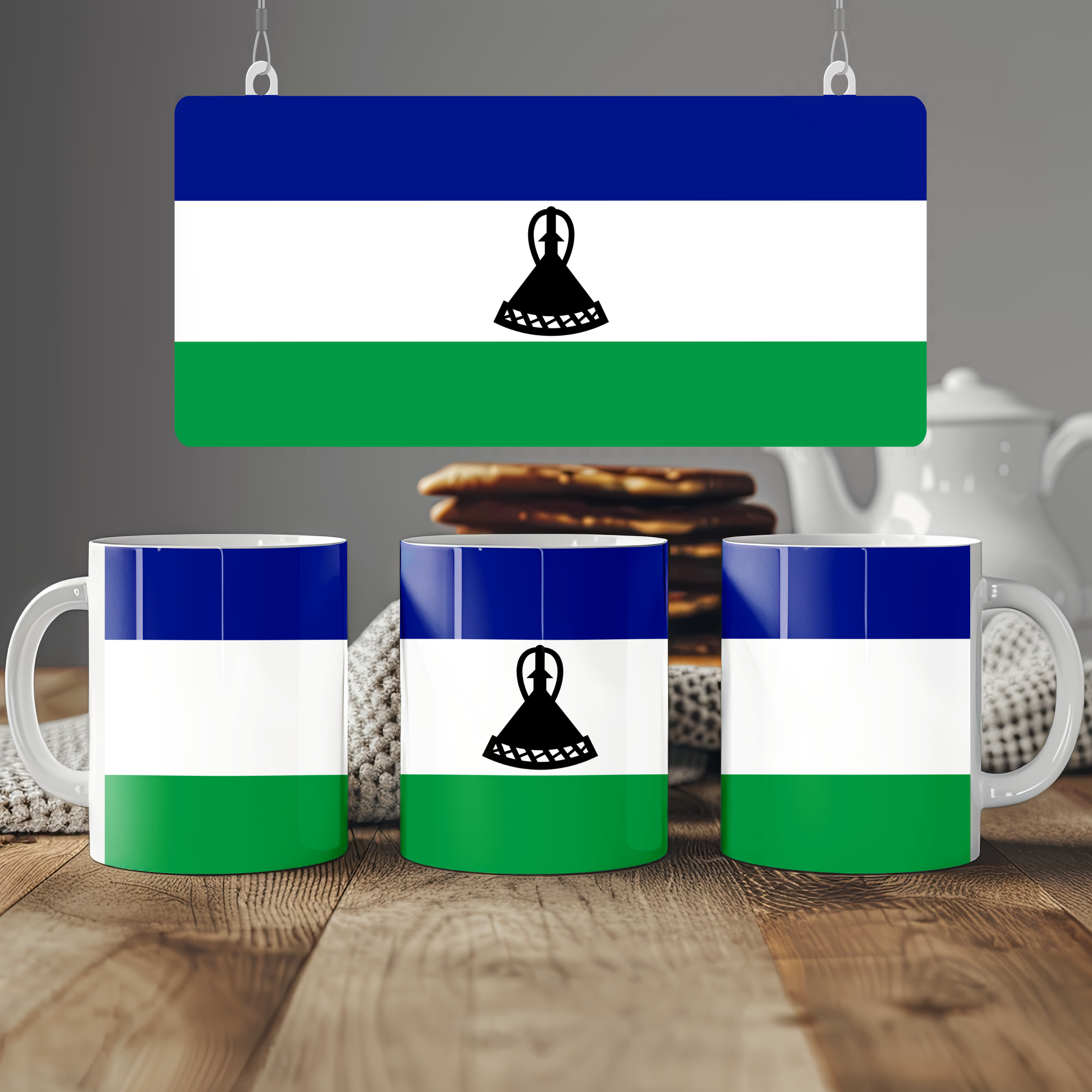 Lesotho Flag Mug | Patriotic Coffee Cup | Gift for Expats, Lesotho Heritage & Travelers