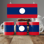 Laos Flag Mug | Patriotic Coffee Cup | Gift for Expats, Laos Heritage & Travelers