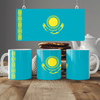 Kazakhstan Flag Mug | Patriotic Coffee Cup | Gift for Expats, Kazakhstan Heritage & Travelers