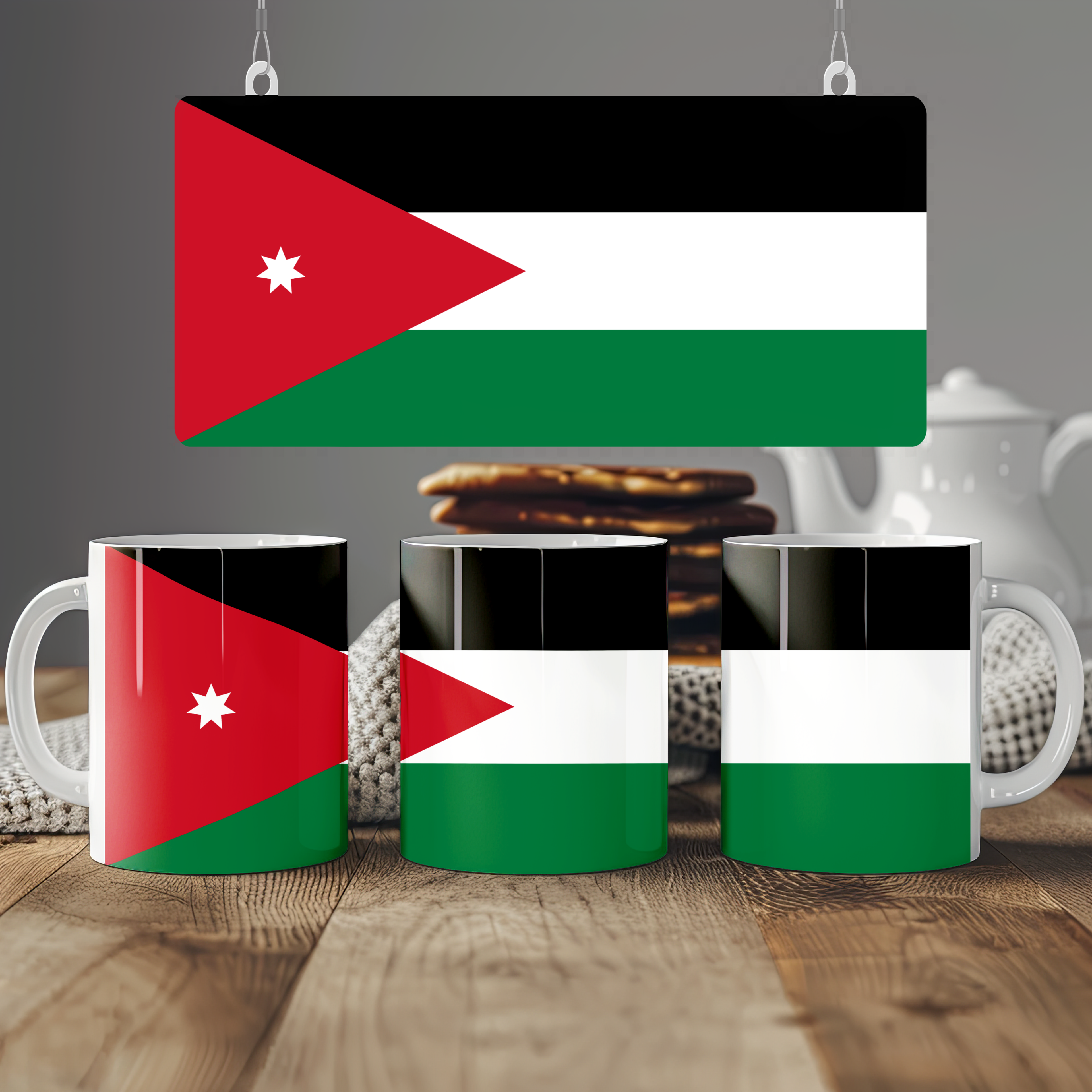Jordan Flag Mug | Patriotic Coffee Cup | Gift for Expats, Jordan Heritage & Travelers
