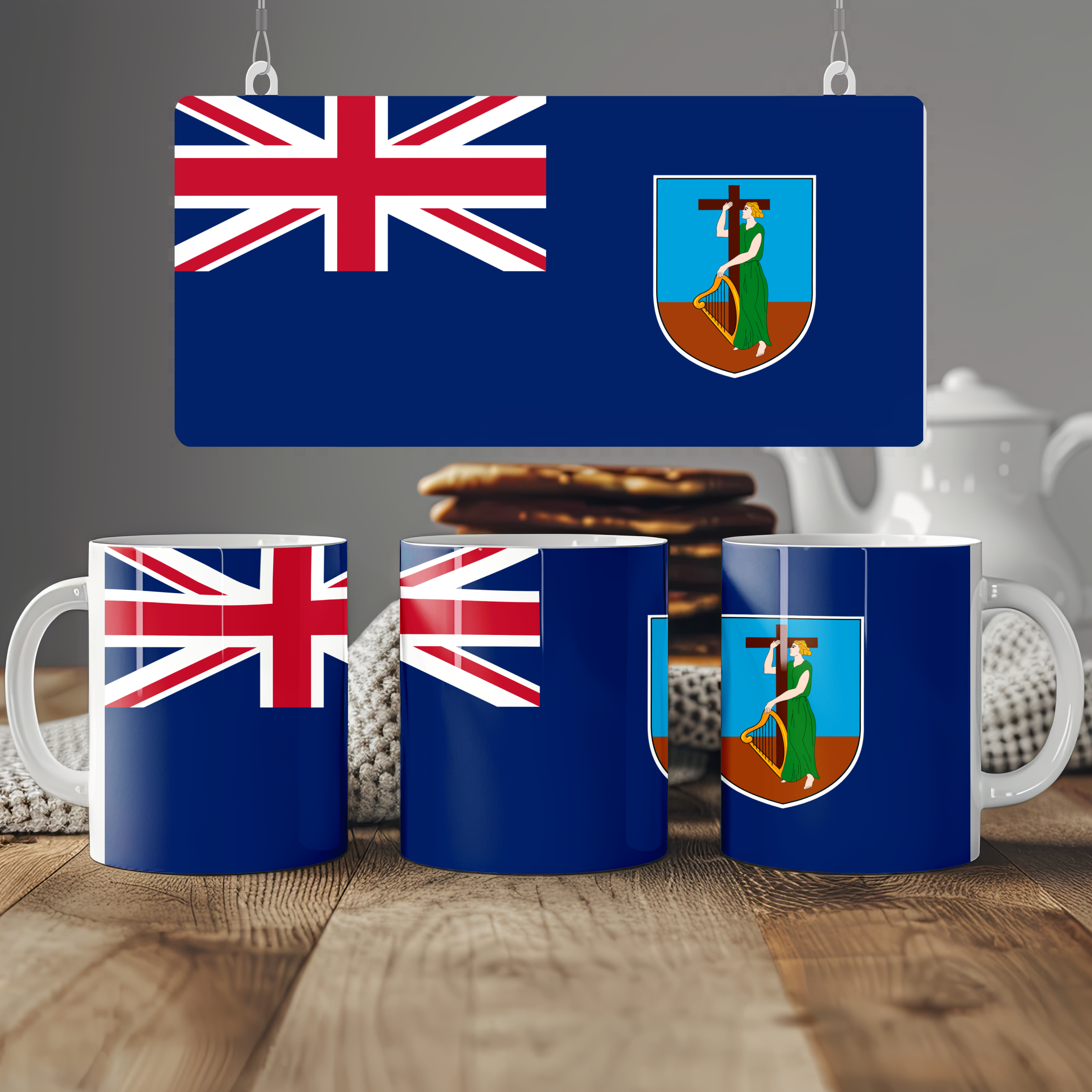 Montserrat Flag Mug | Patriotic Coffee Cup | Gift for Expats, Montserrat Heritage & Travelers