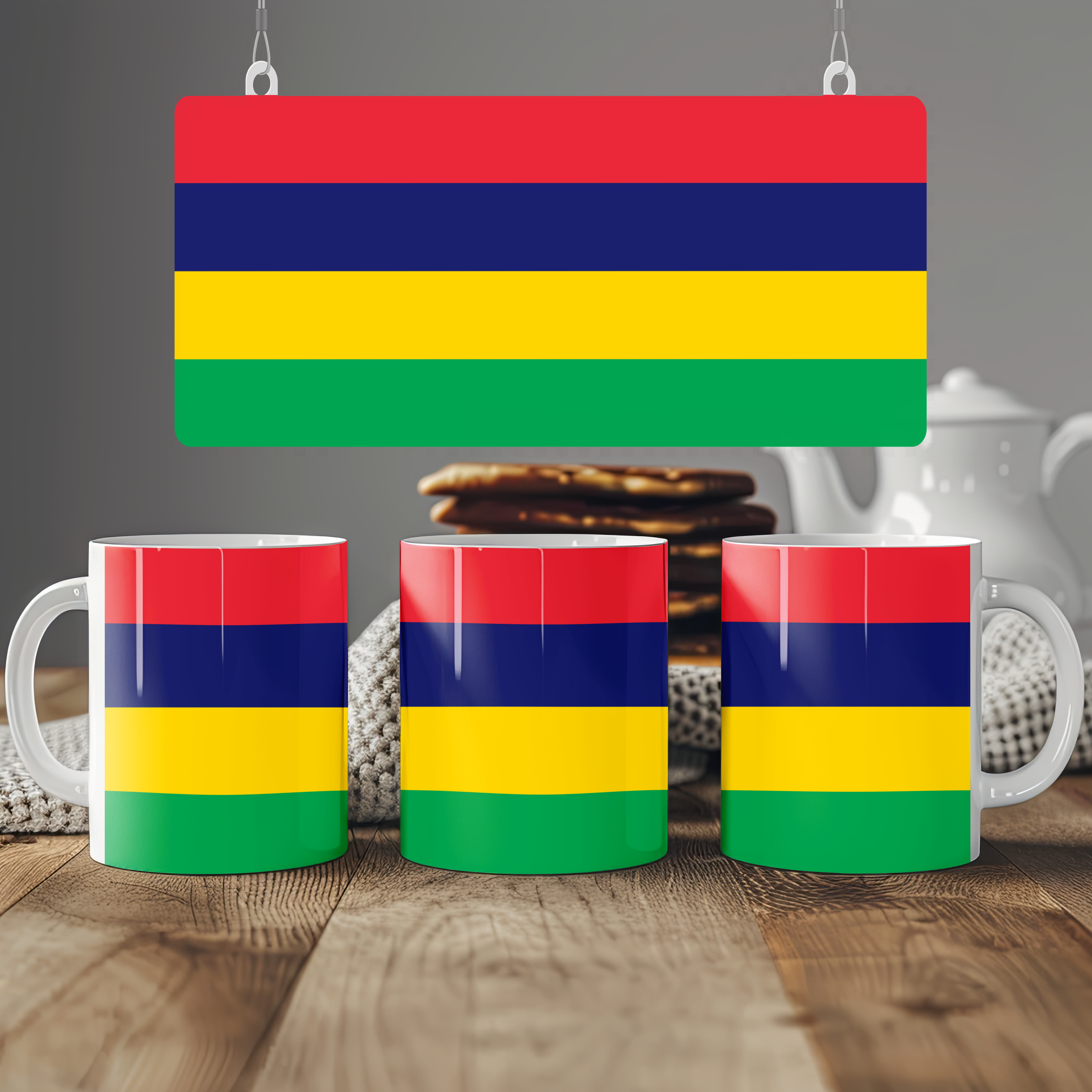 Mauritius Flag Mug | Patriotic Coffee Cup | Gift for Expats, Mauritius Heritage & Travelers