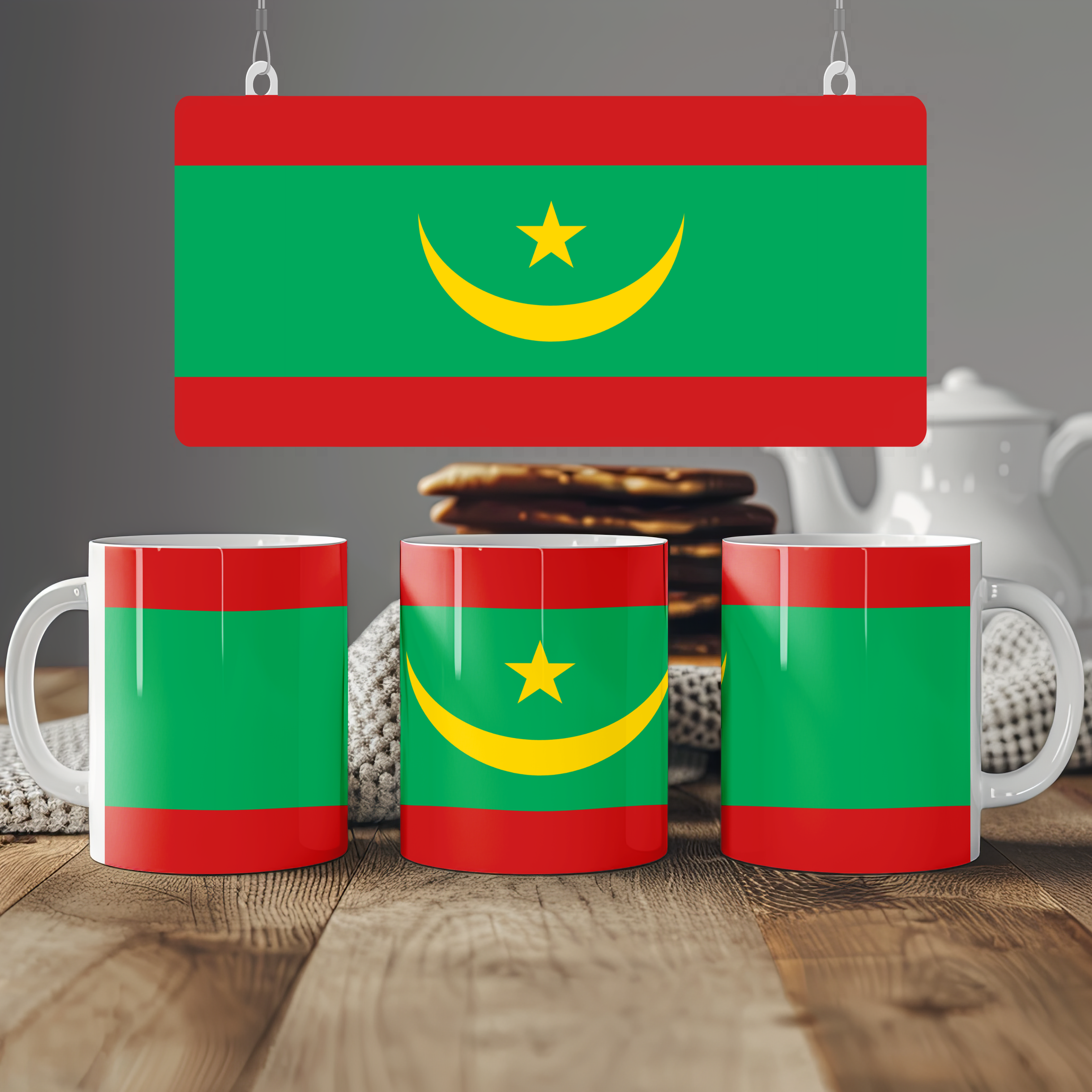 Mauritania Flag Mug | Patriotic Coffee Cup | Gift for Expats, Mauritania Heritage & Travelers