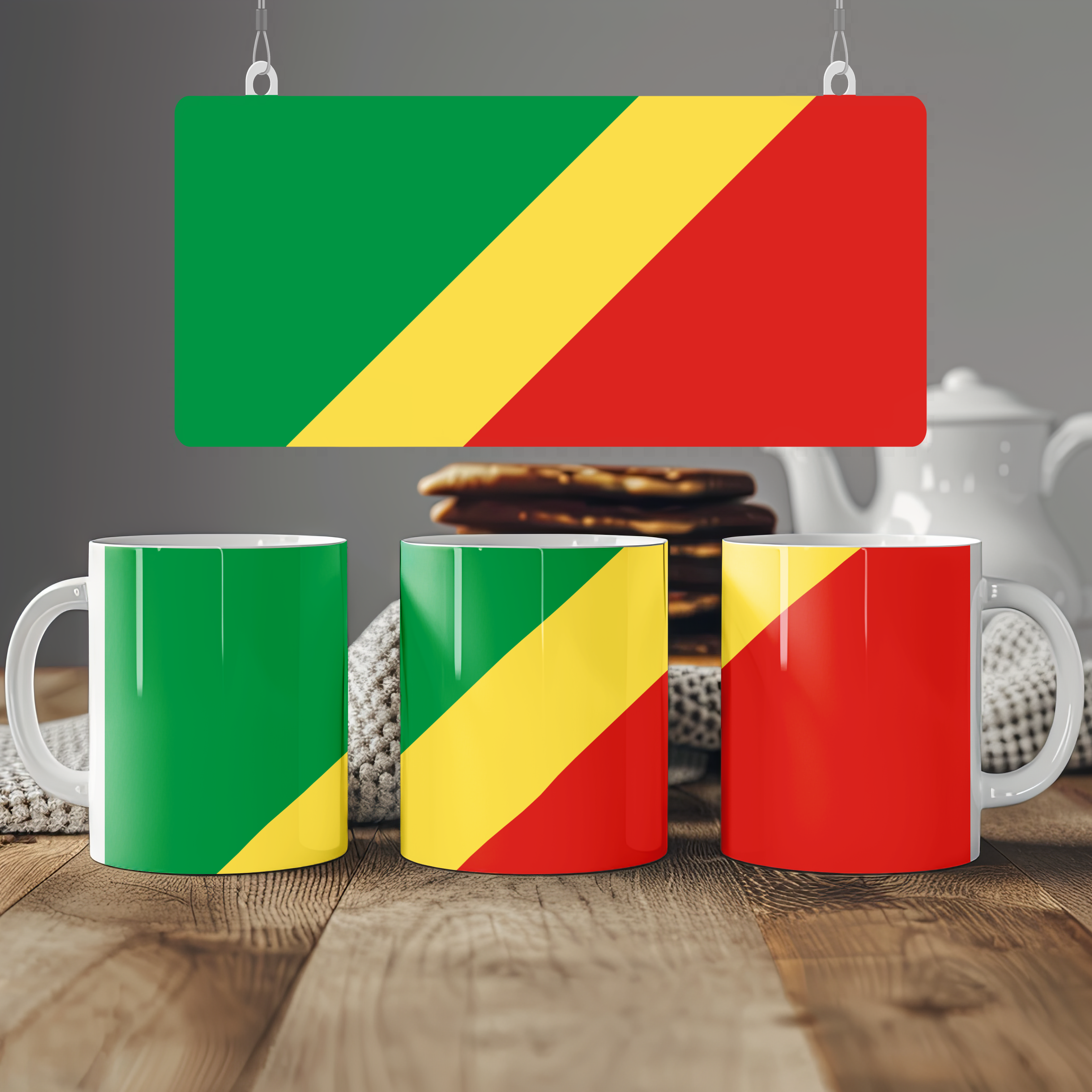 Republic of the Congo Flag Mug | Patriotic Coffee Cup | Gift for Expats, Republic of the Congo Heritage & Travelers