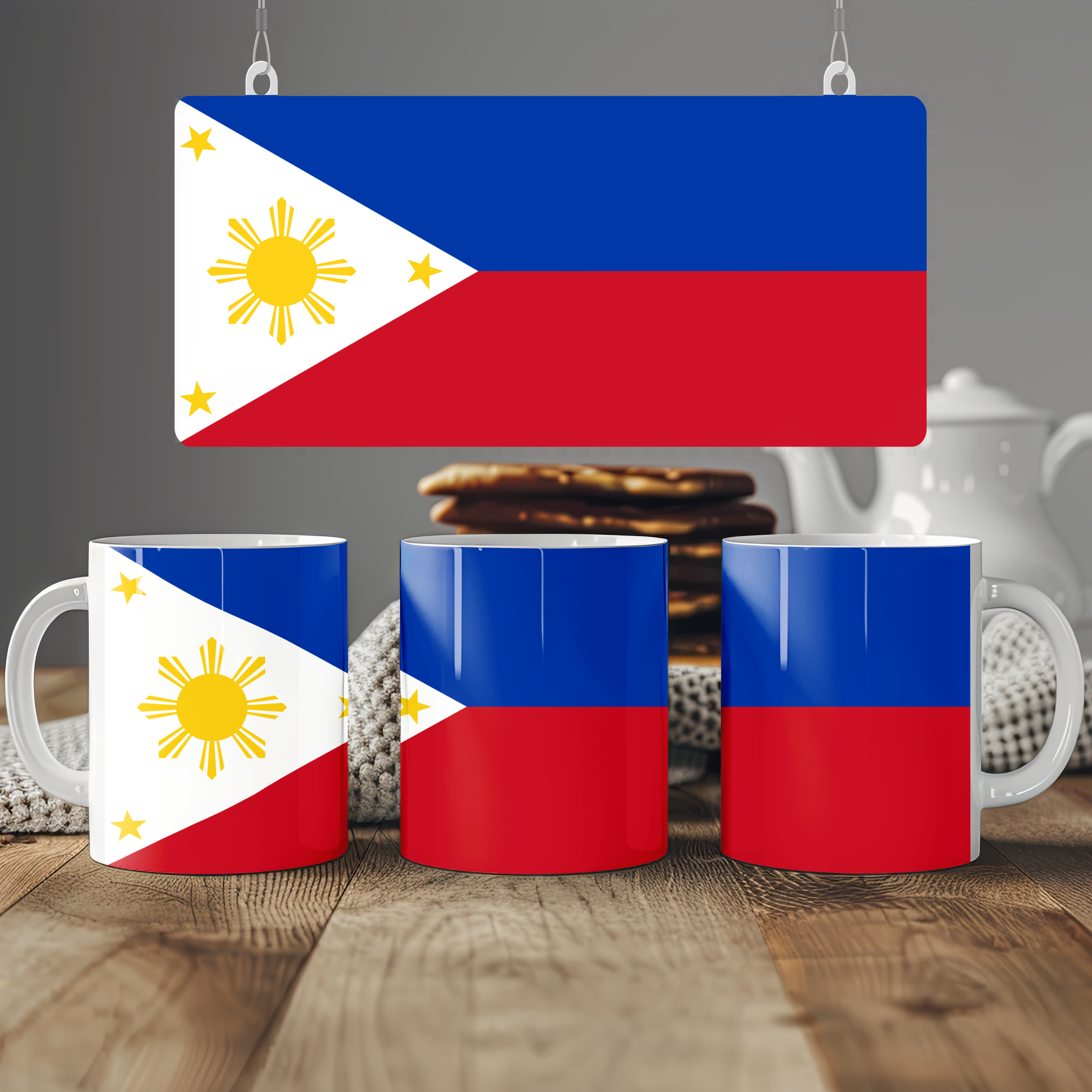 Philippines Flag Mug | Patriotic Coffee Cup | Gift for Expats, Philippines Heritage & Travelers