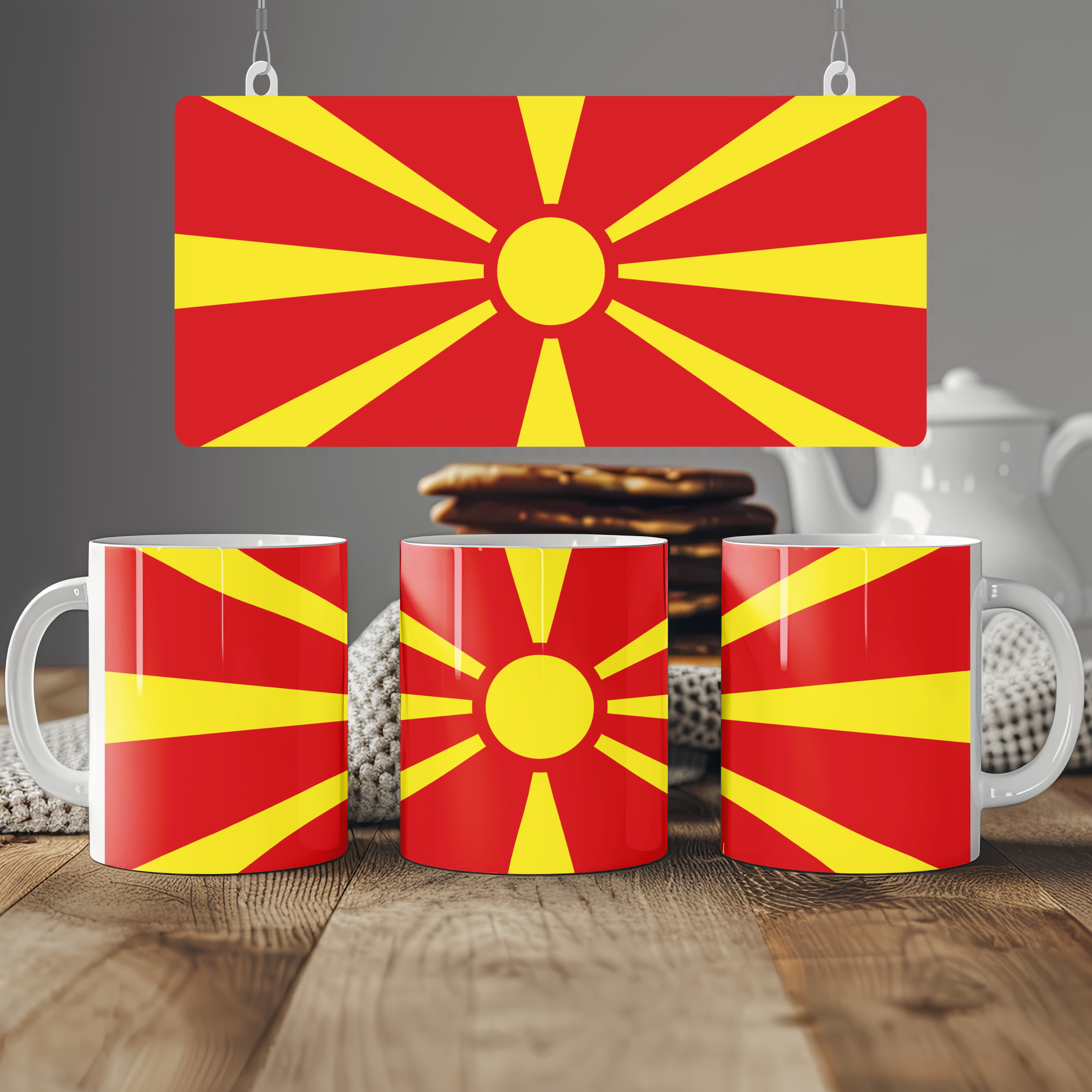 North Macedonia Flag Mug | Patriotic Coffee Cup | Gift for Expats, North Macedonia Heritage & Travelers