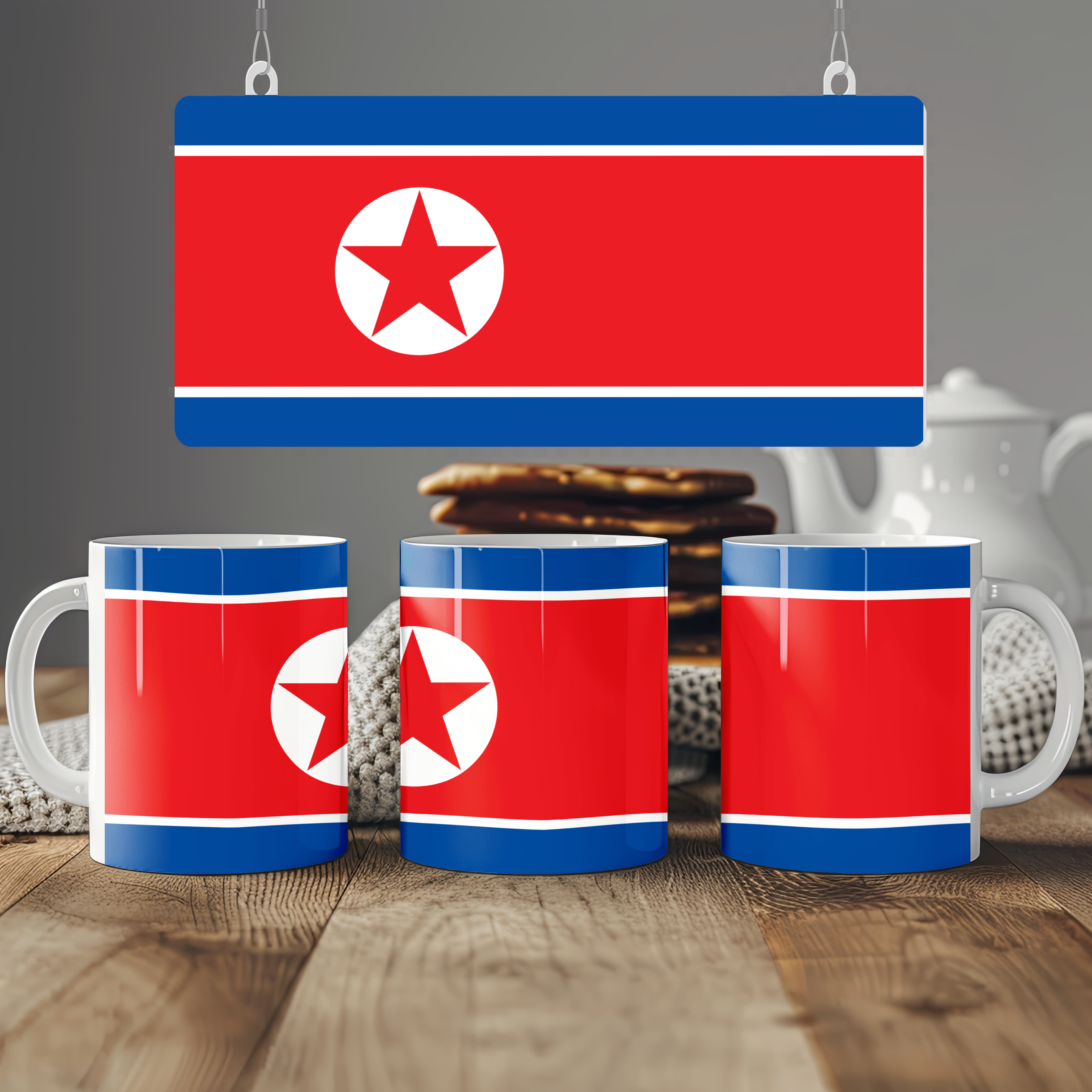 North Korea Flag Mug | Patriotic Coffee Cup | Gift for Expats, North Korea Heritage & Travelers