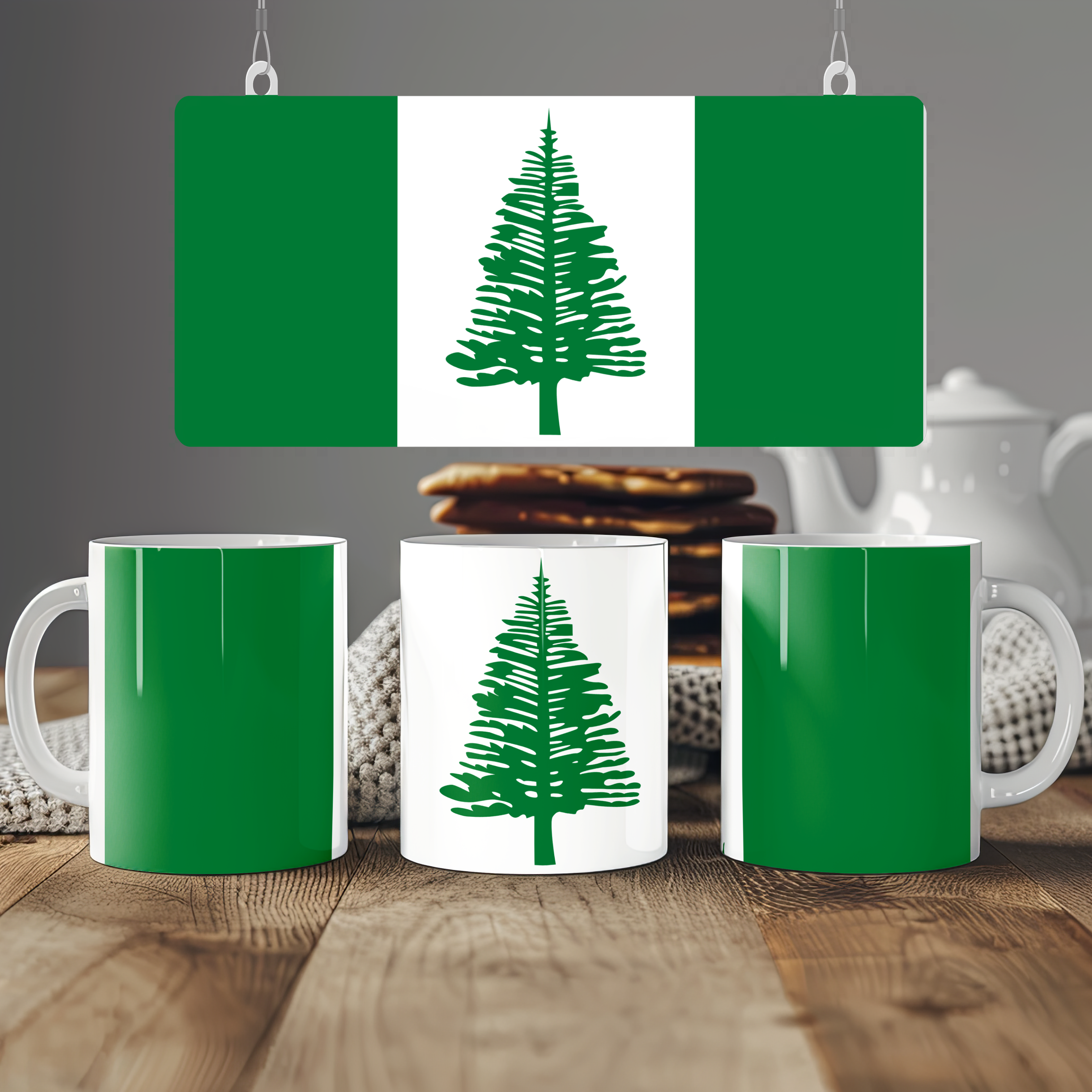 Norfolk Island Flag Mug | Patriotic Coffee Cup | Gift for Expats, Norfolk Island Heritage & Travelers