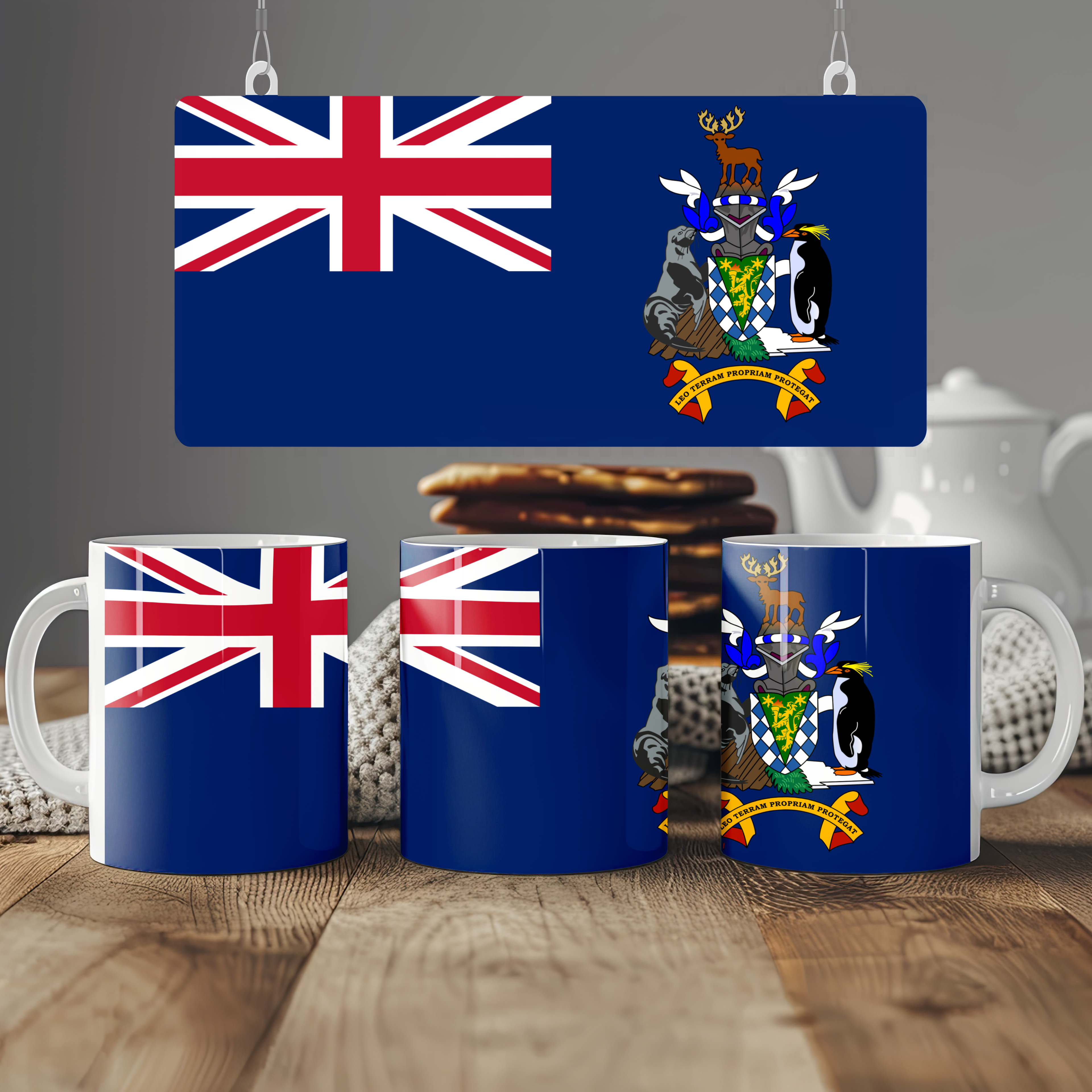 South Georgia Flag Mug | Patriotic Coffee Cup | Gift for Expats, South Georgia Heritage & Travelers