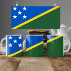 Solomon Islands Flag Mug | Patriotic Coffee Cup | Gift for Expats, Solomon Islands Heritage & Travelers