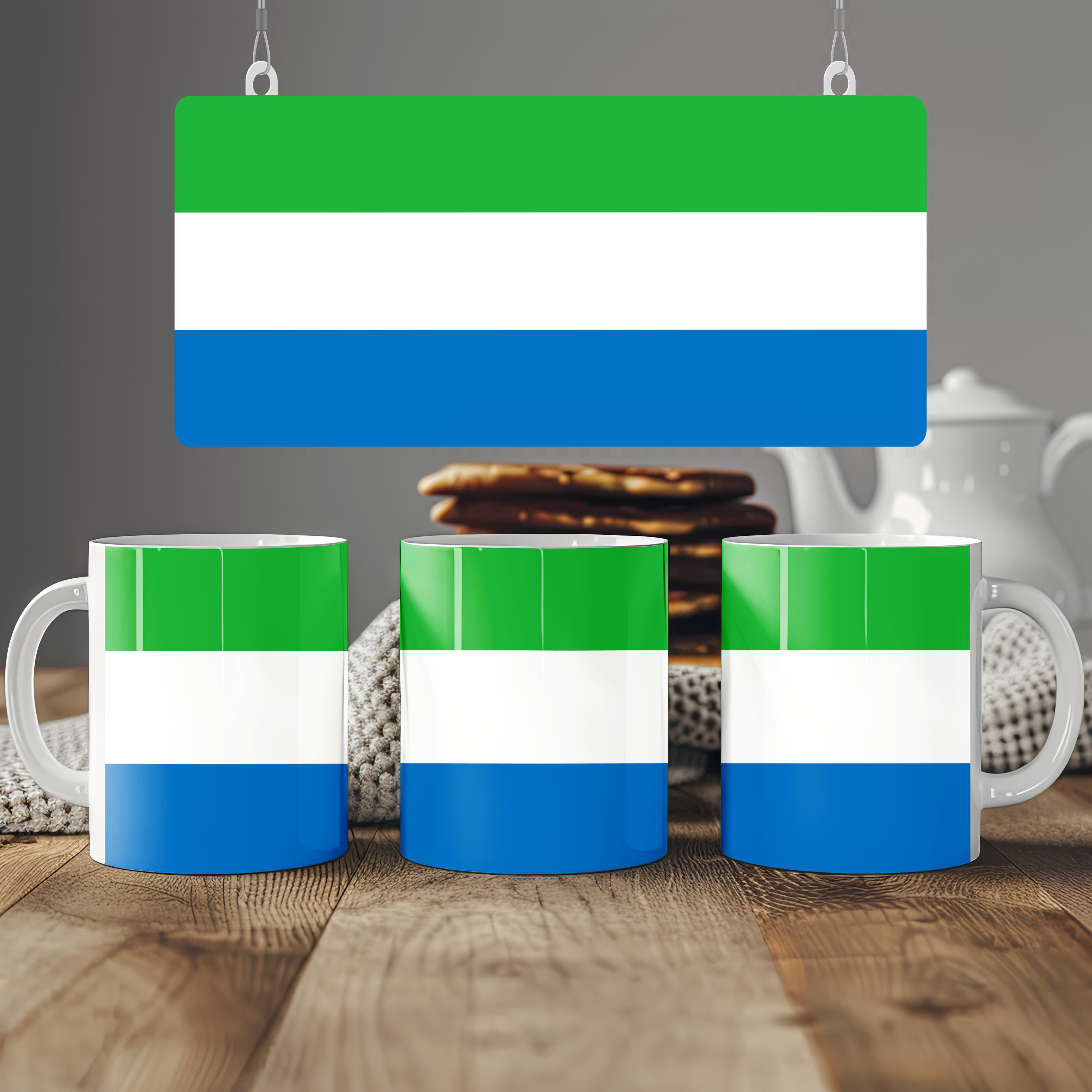 Sierra Leone Flag Mug | Patriotic Coffee Cup | Gift for Expats, Sierra Leone Heritage & Travelers