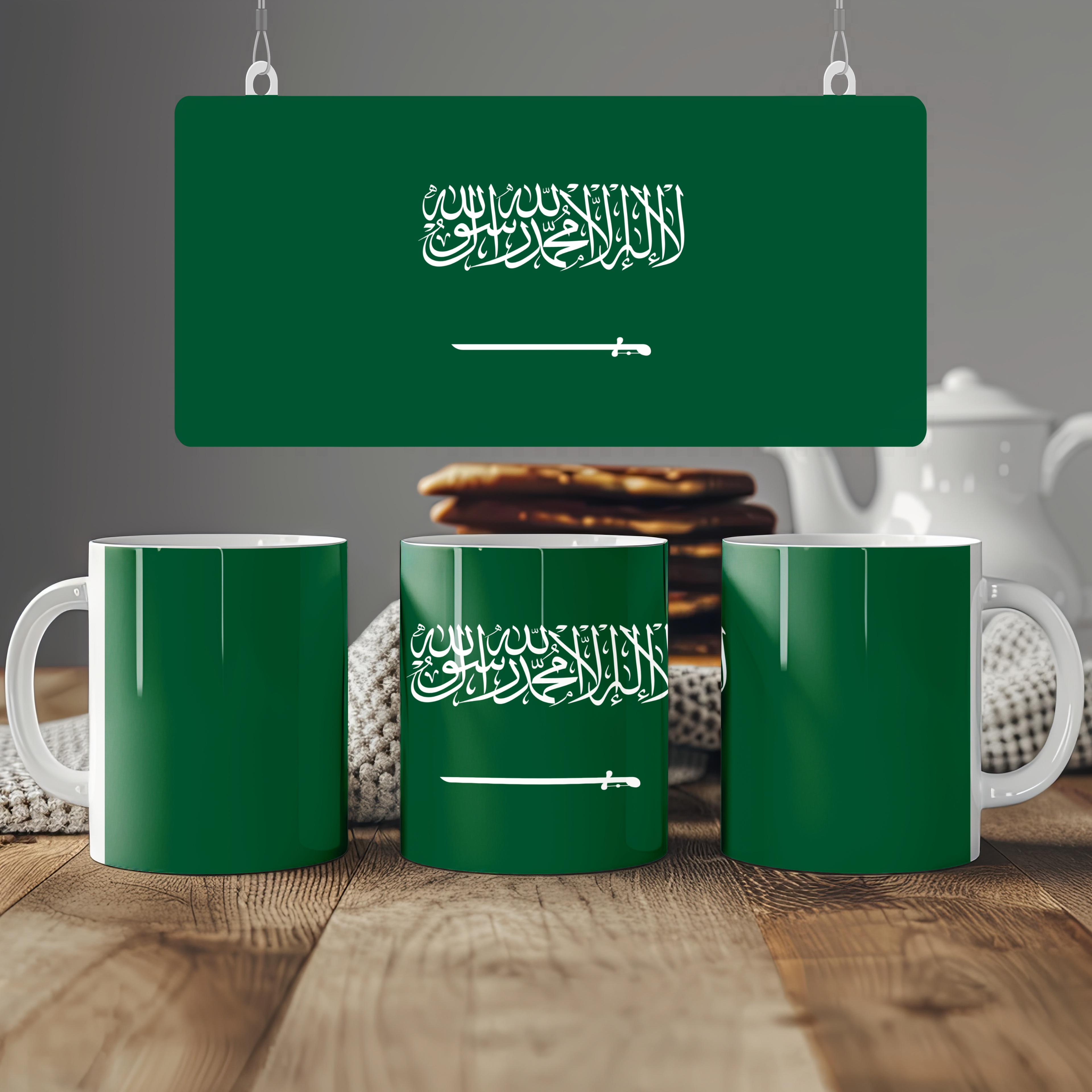 Saudi Arabia Flag Mug | Patriotic Coffee Cup | Gift for Expats, Saudi Arabia Heritage & Travelers