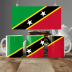 Saint Kitts and Nevis Flag Mug | Patriotic Coffee Cup | Gift for Expats, Saint Kitts and Nevis Heritage & Travelers