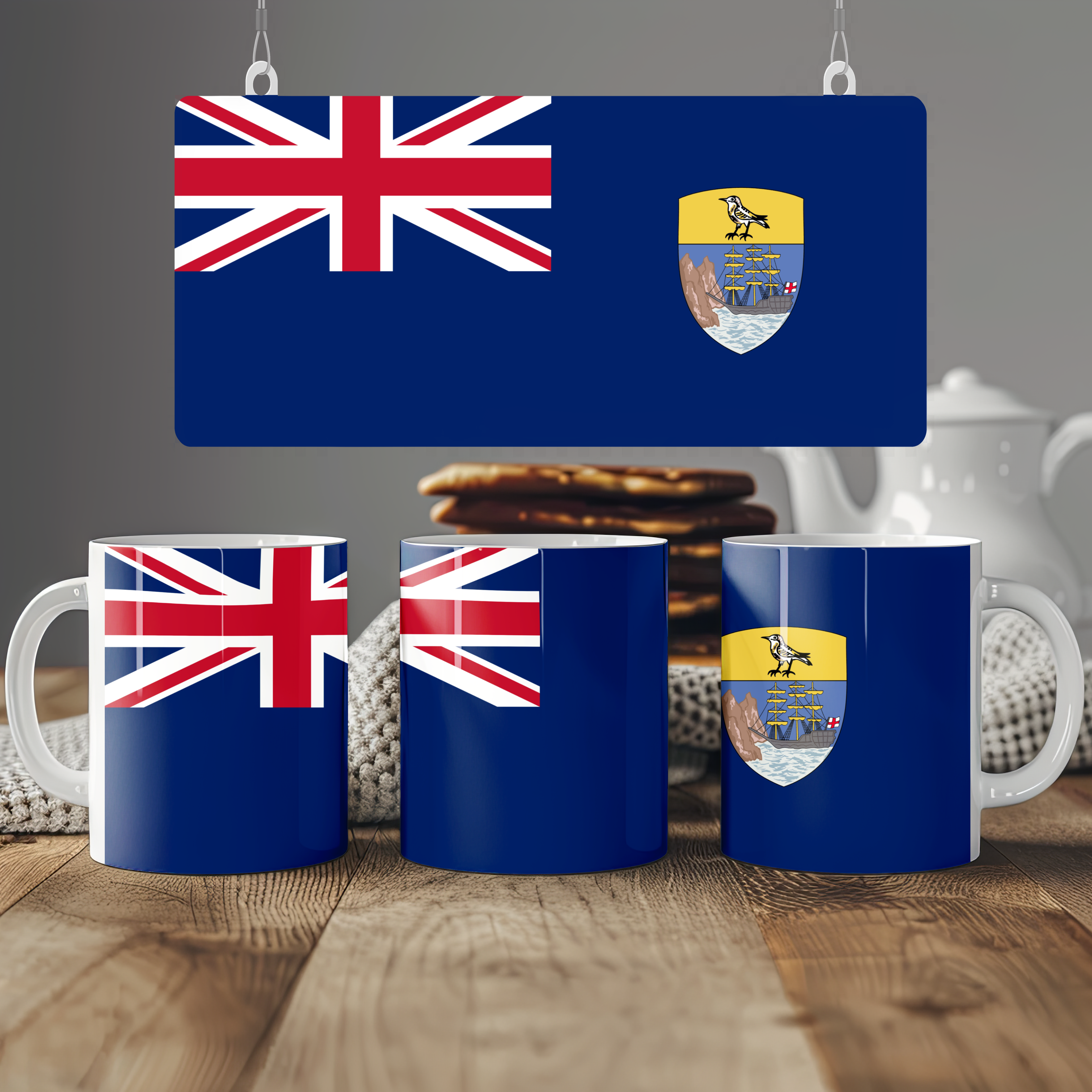 Saint Helena, Ascension and Tristan da Cunha Flag Mug | Patriotic Coffee Cup | Gift for Expats, Saint Helena Heritage & Travelers
