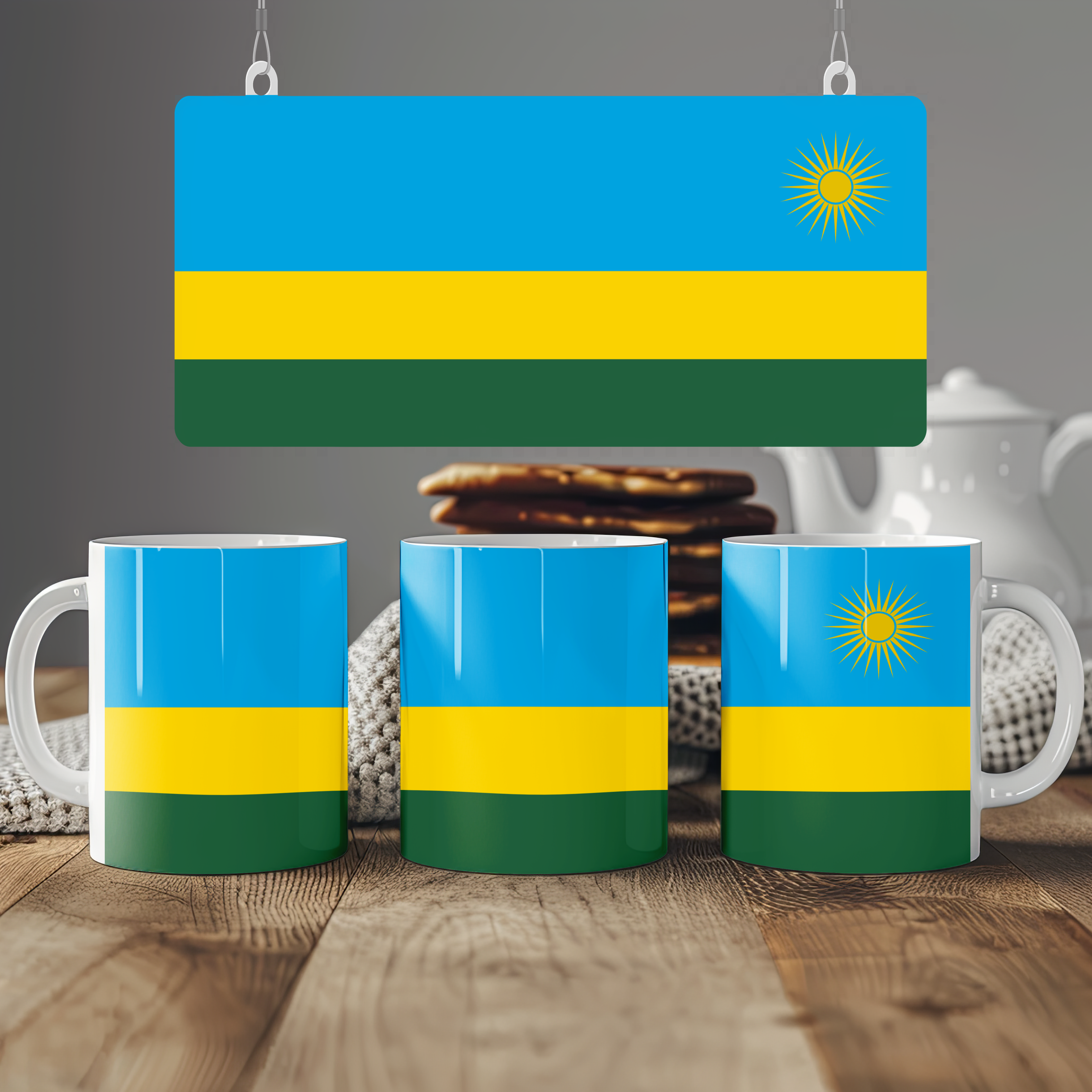 Rwanda Flag Mug | Patriotic Coffee Cup | Gift for Expats, Rwanda Heritage & Travelers
