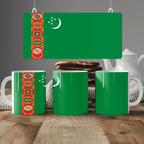 Turkmenistan Flag Mug | Patriotic Coffee Cup | Gift for Expats, Turkmenistan Heritage & Travelers