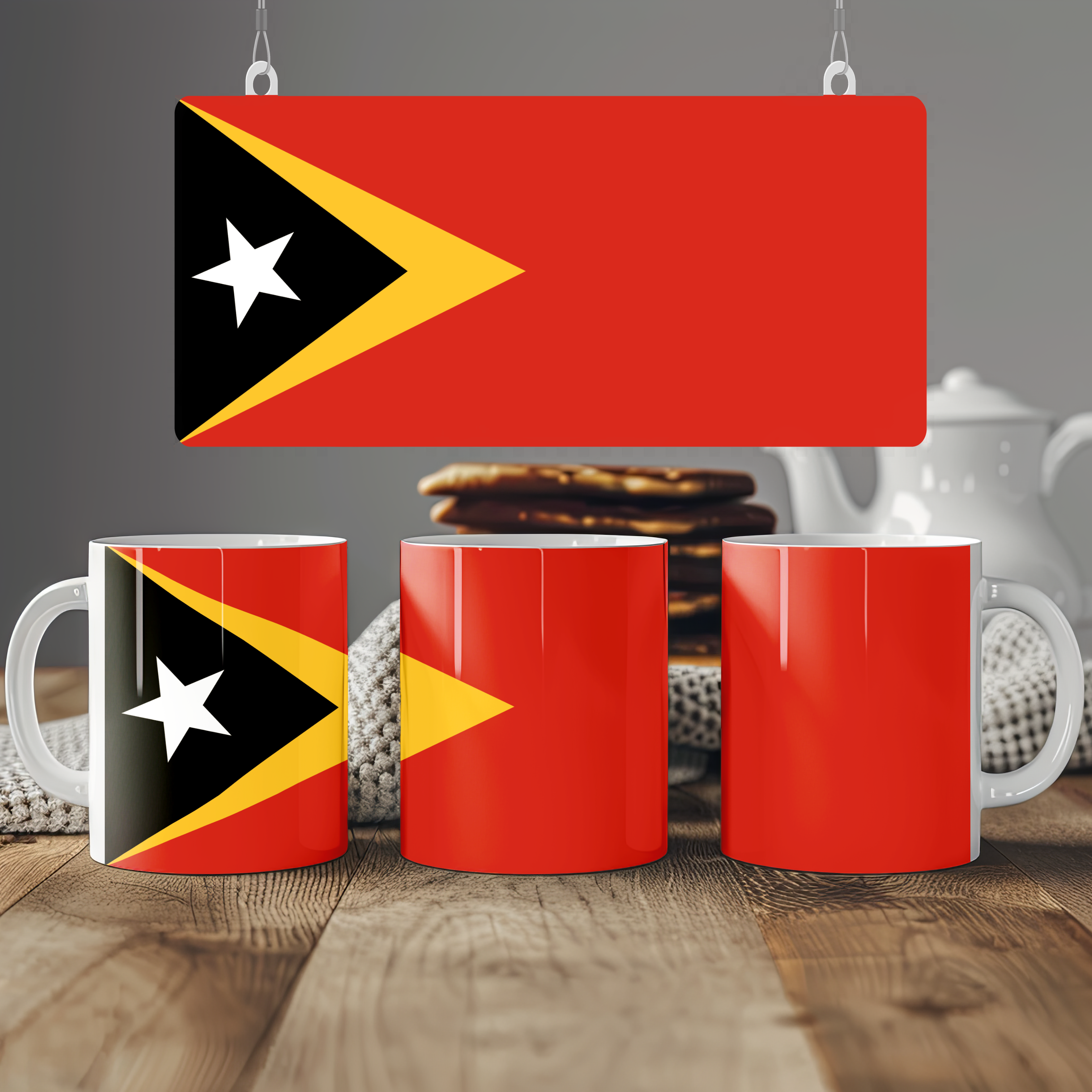 Timor-Leste Flag Mug | Patriotic Coffee Cup | Gift for Expats, Timor-Leste Heritage & Travelers