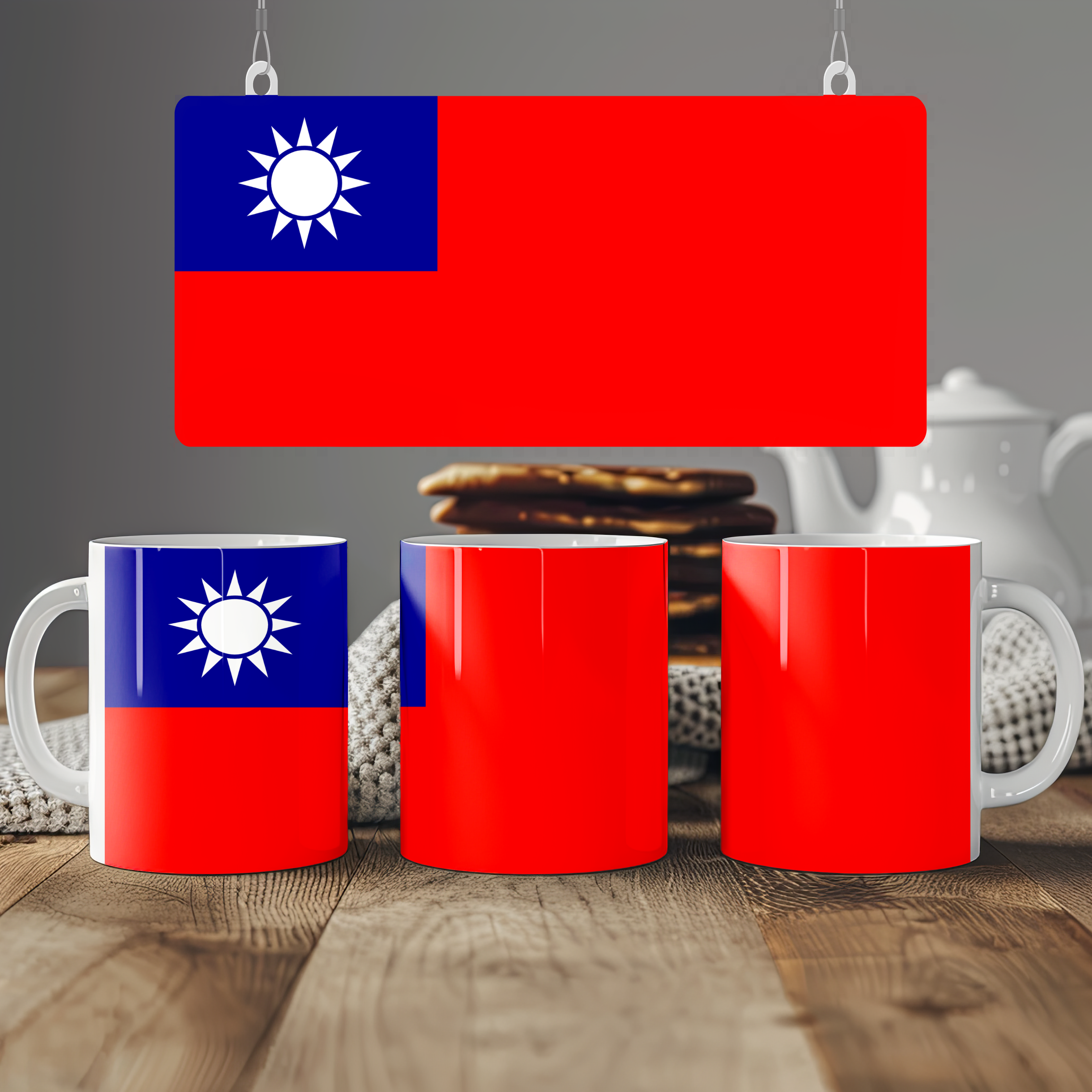 Taiwan Flag Mug | Patriotic Coffee Cup | Gift for Expats, Taiwan Heritage & Travelers