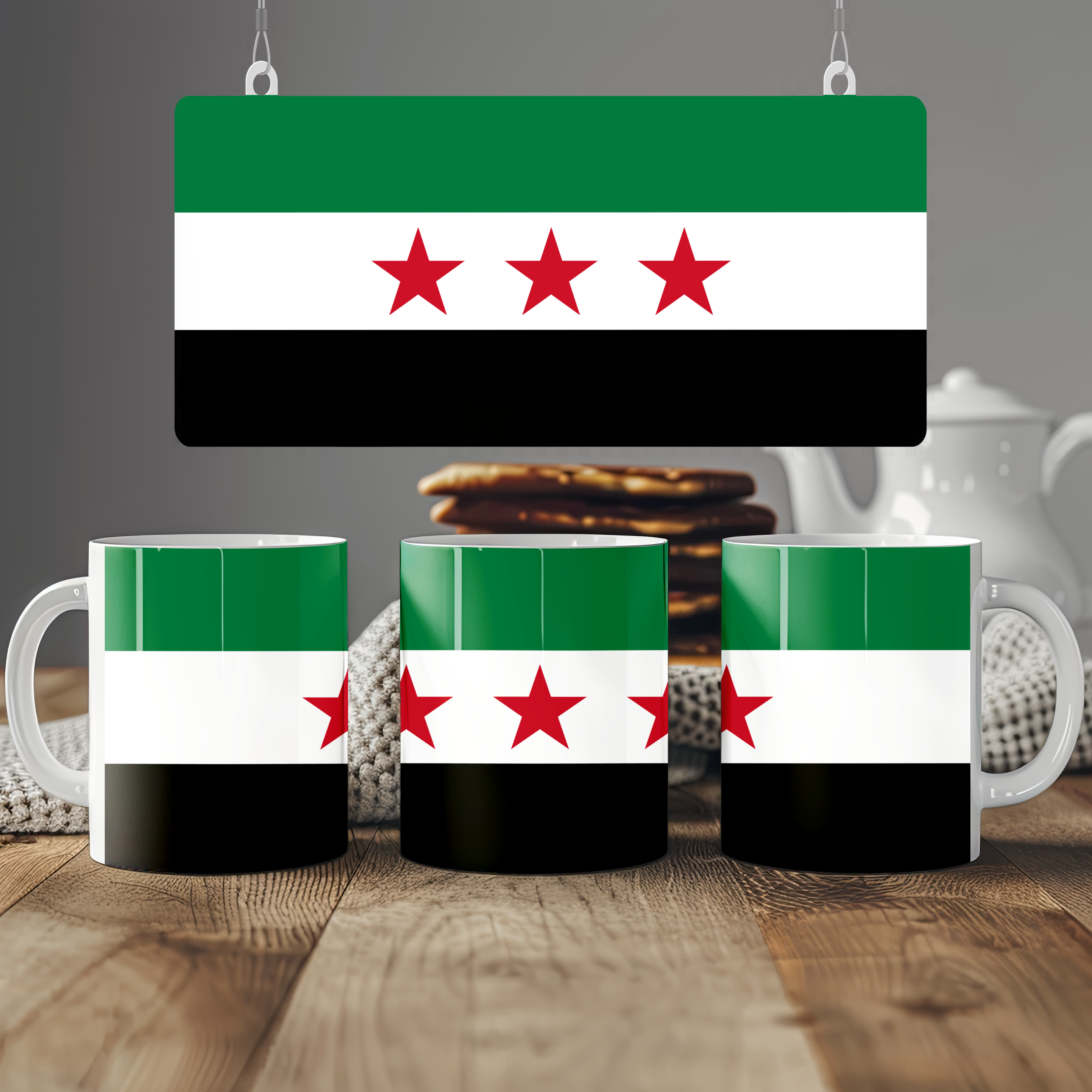 Syria Flag Mug | Patriotic Coffee Cup | Gift for Expats, Syria Heritage & Travelers