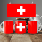 Switzerland Flag Mug | Patriotic Coffee Cup | Gift for Expats, Switzerland Heritage & Travelers
