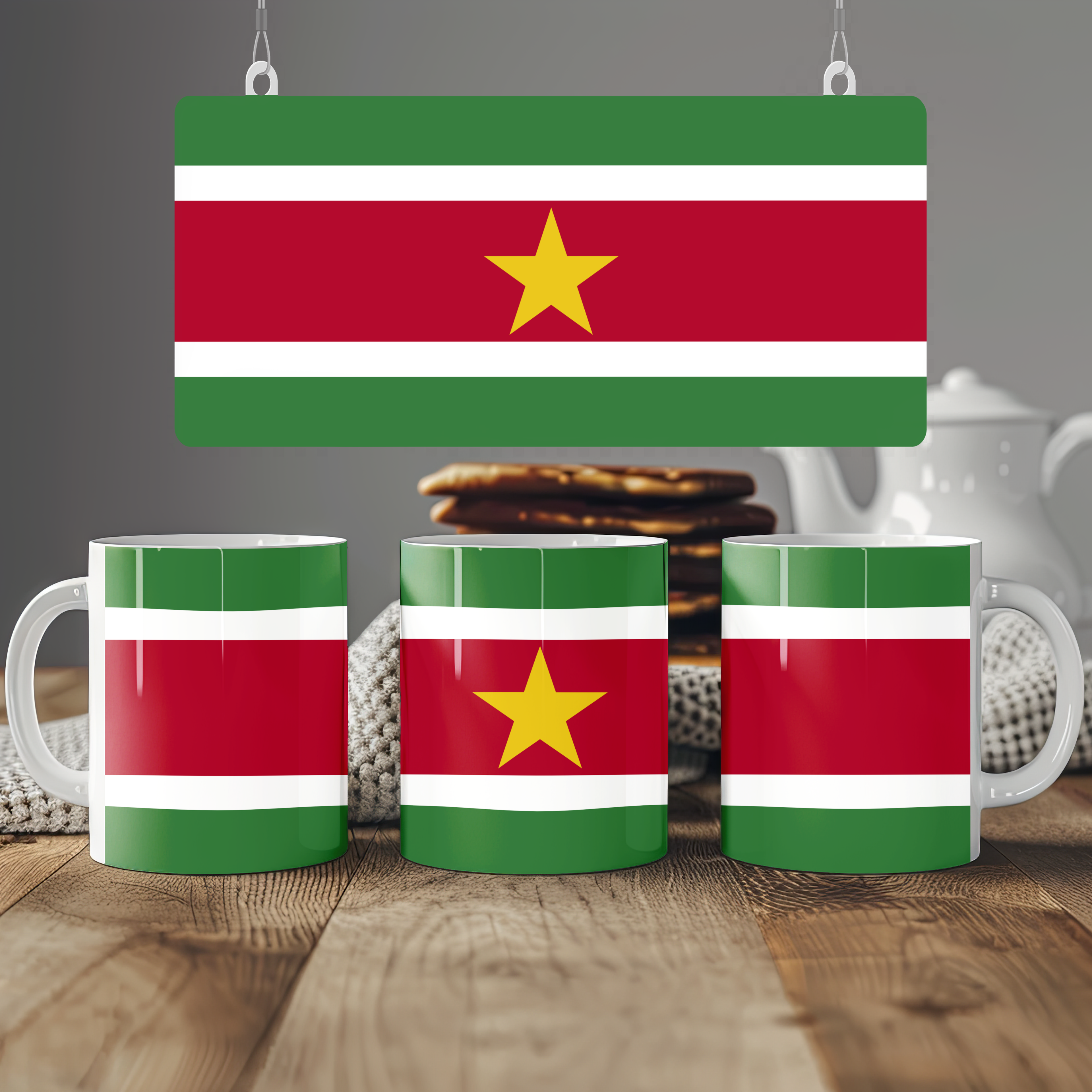 Suriname Flag Mug | Patriotic Coffee Cup | Gift for Expats, Suriname Heritage & Travelers