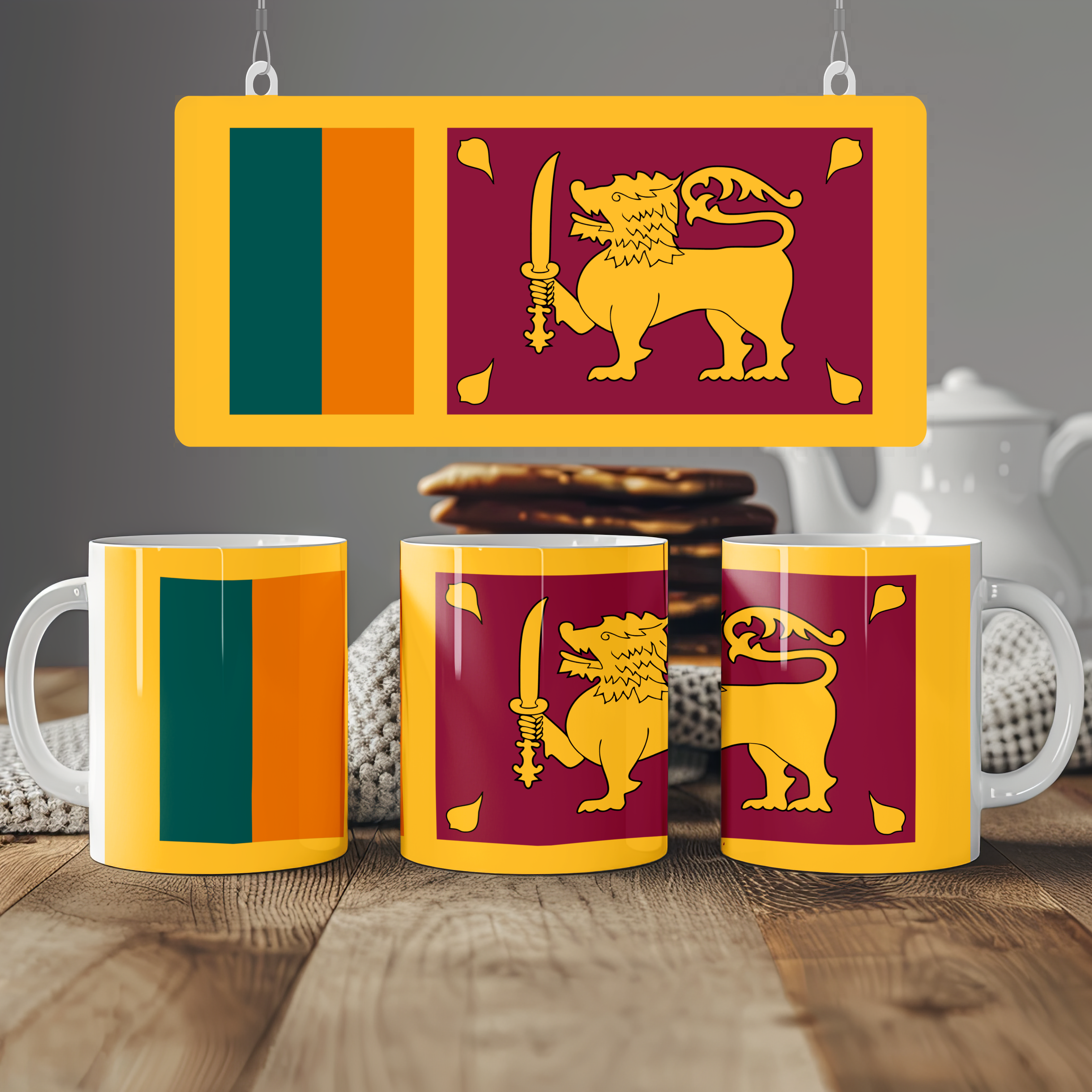 Sri Lanka Flag Mug | Patriotic Coffee Cup | Gift for Expats, Sri Lanka Heritage & Travelers