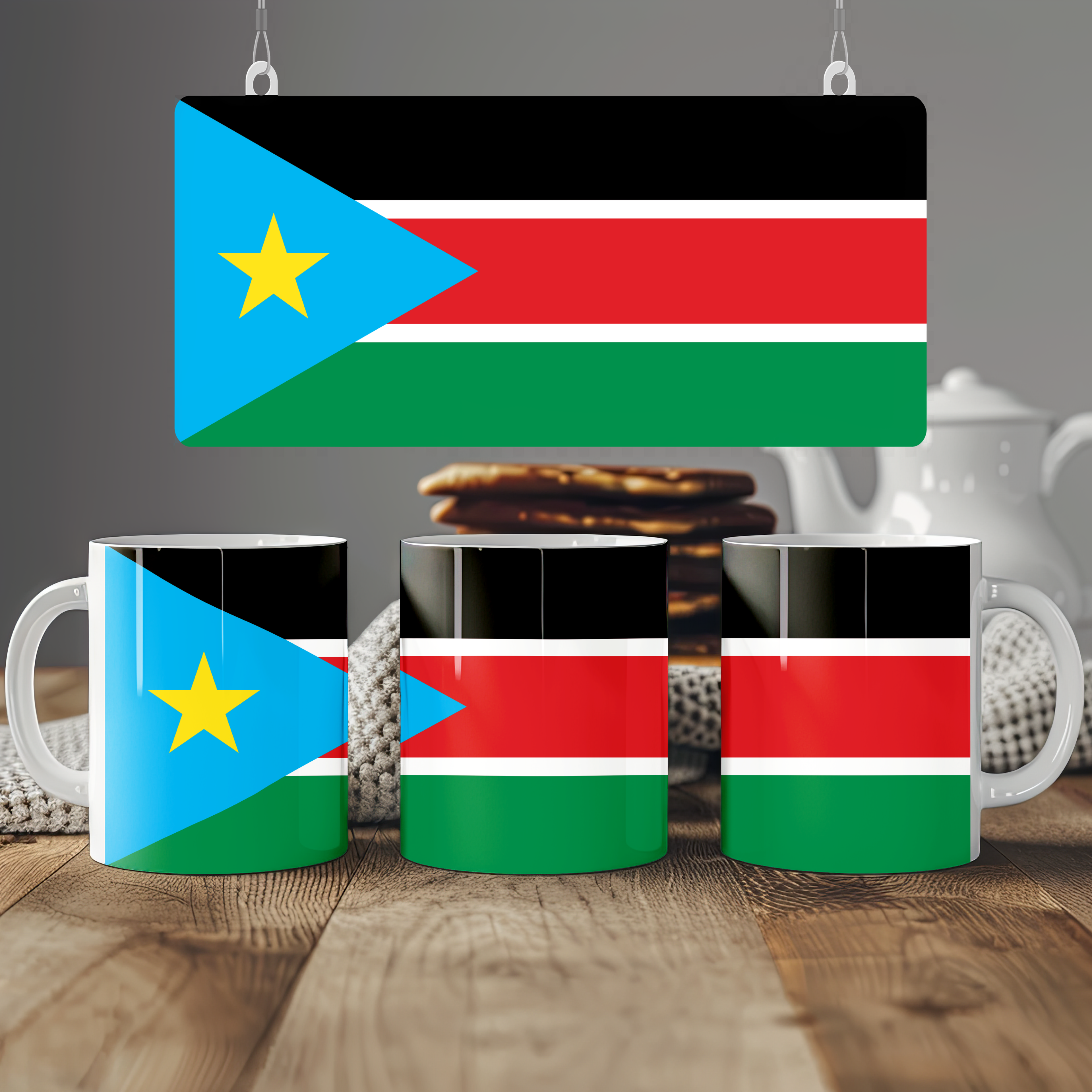 South Sudan Flag Mug | Patriotic Coffee Cup | Gift for Expats, South Sudan Heritage & Travelers
