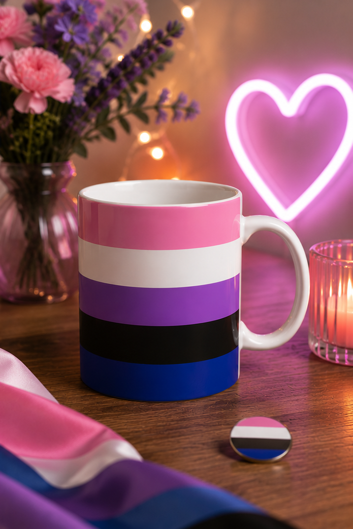 Genderfluid Pride Mug | Genderfluid Flag Coffee Cup | LGBTQ+ Pride Gift | Queer Community Mug