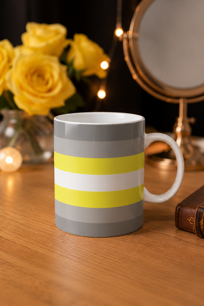 Demigender Pride Mug | Demigender Flag Coffee Cup | LGBTQ+ Pride Gift | Queer Community Mug