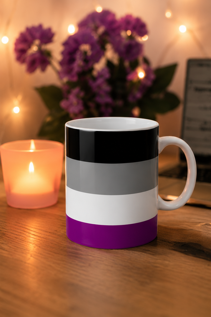 Asexual Pride Mug | Ace Flag Coffee Cup | LGBTQ+ Pride Gift | Queer Community Mug