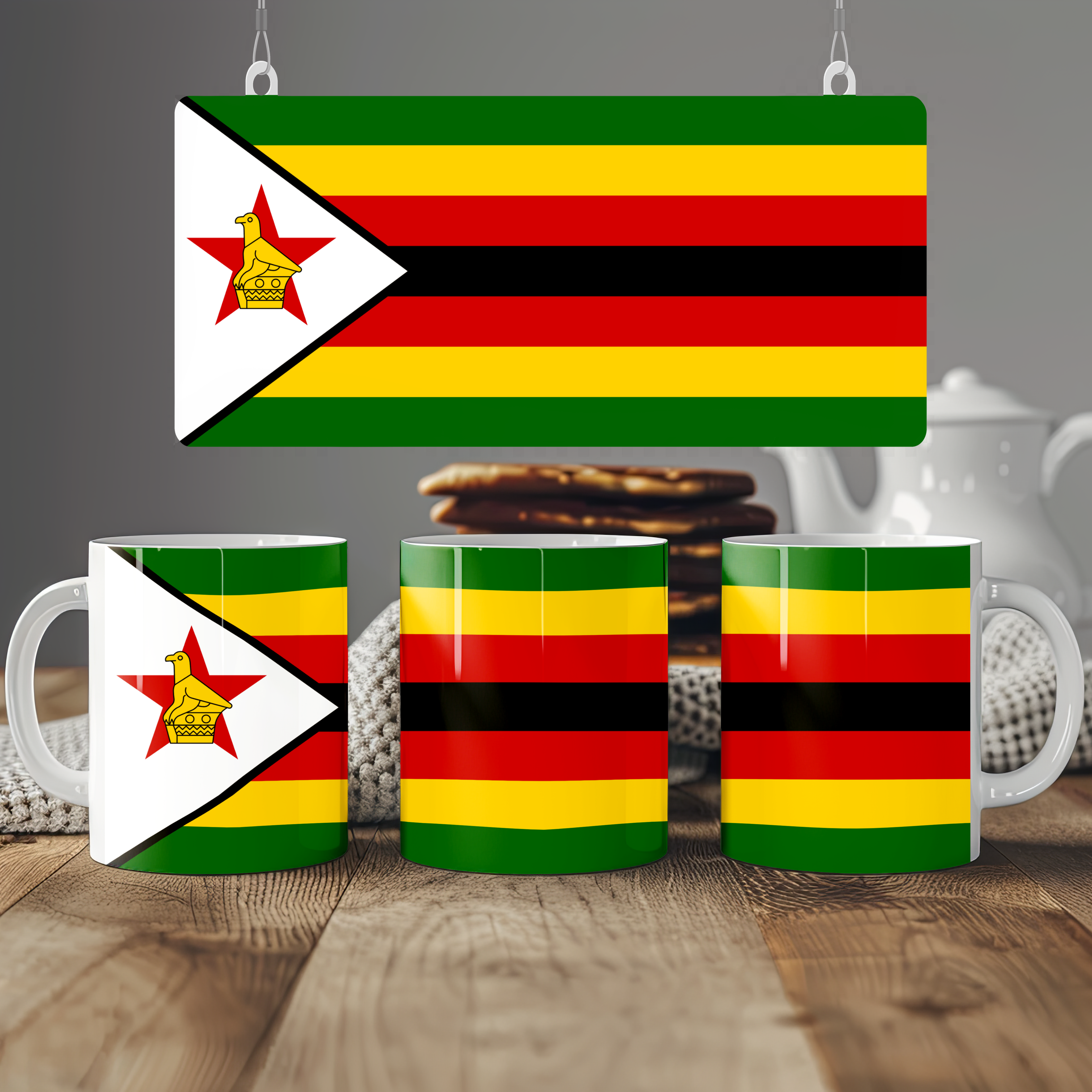 Zimbabwe Flag Mug | Patriotic Coffee Cup | Gift for Expats, Zimbabwe Heritage & Travelers