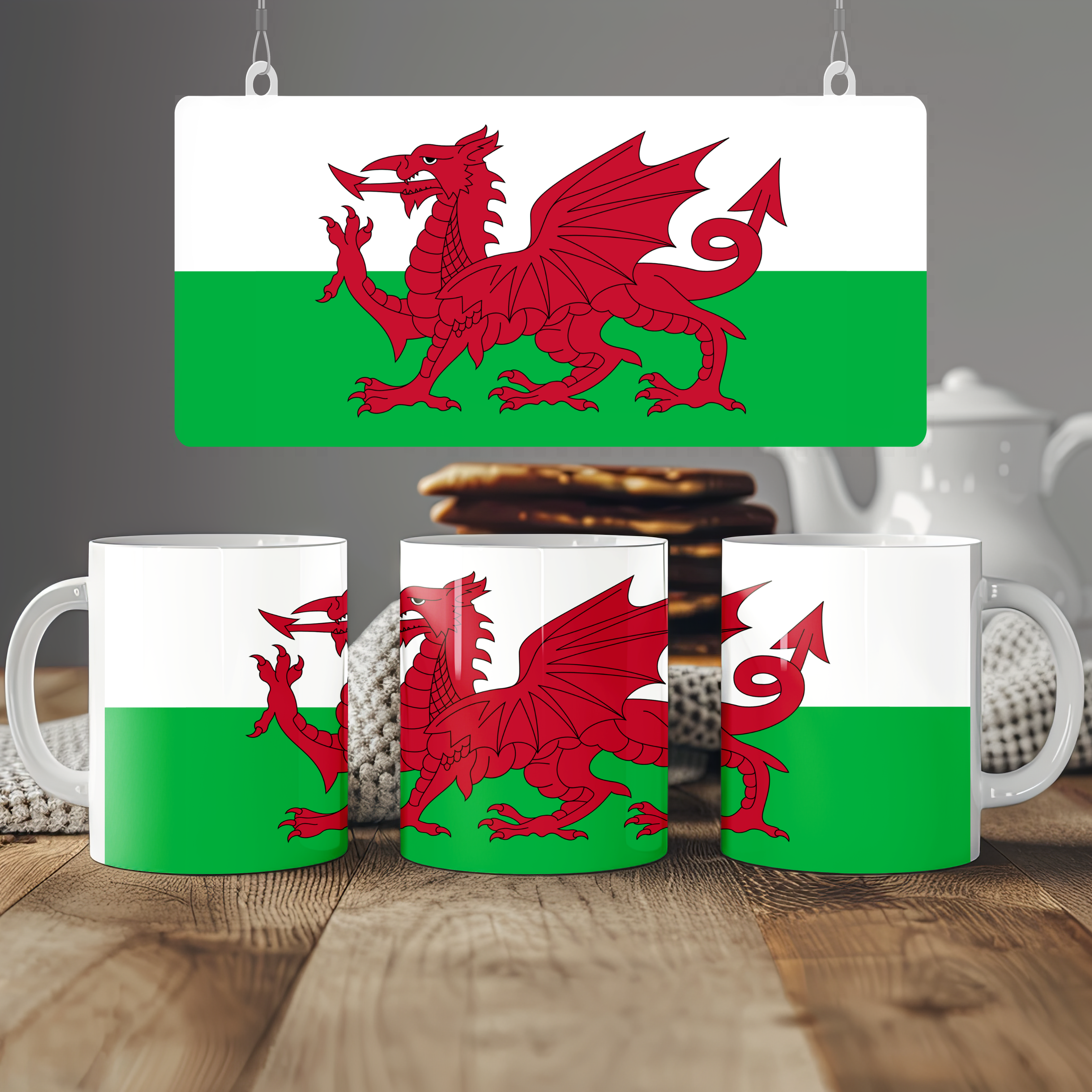 Wales Flag Mug | Patriotic Coffee Cup | Gift for Expats, Wales Heritage & Travelers